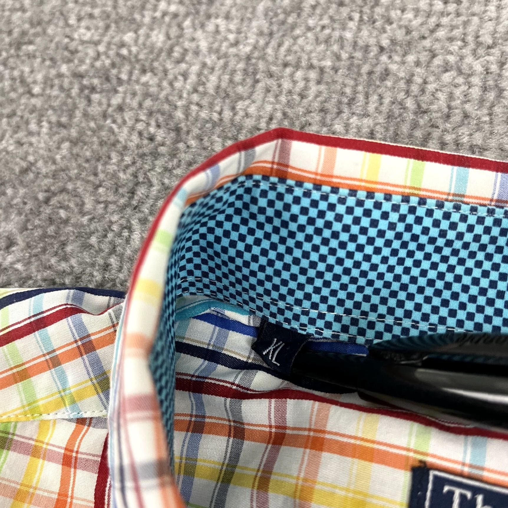 Breitling THOMAS BREITLING Shirt Mens XL Multicolor Striped Plaid Button-Down Preppy Colorful Size US XL / EU 56 / 4 - 4 Thumbnail