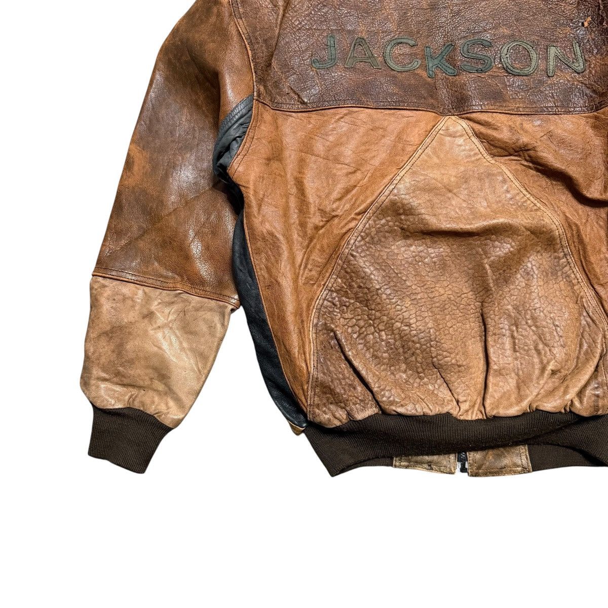 Other Jackson Color Block Leather Jacket Size US L / EU 52-54 / 3 - 10 Thumbnail