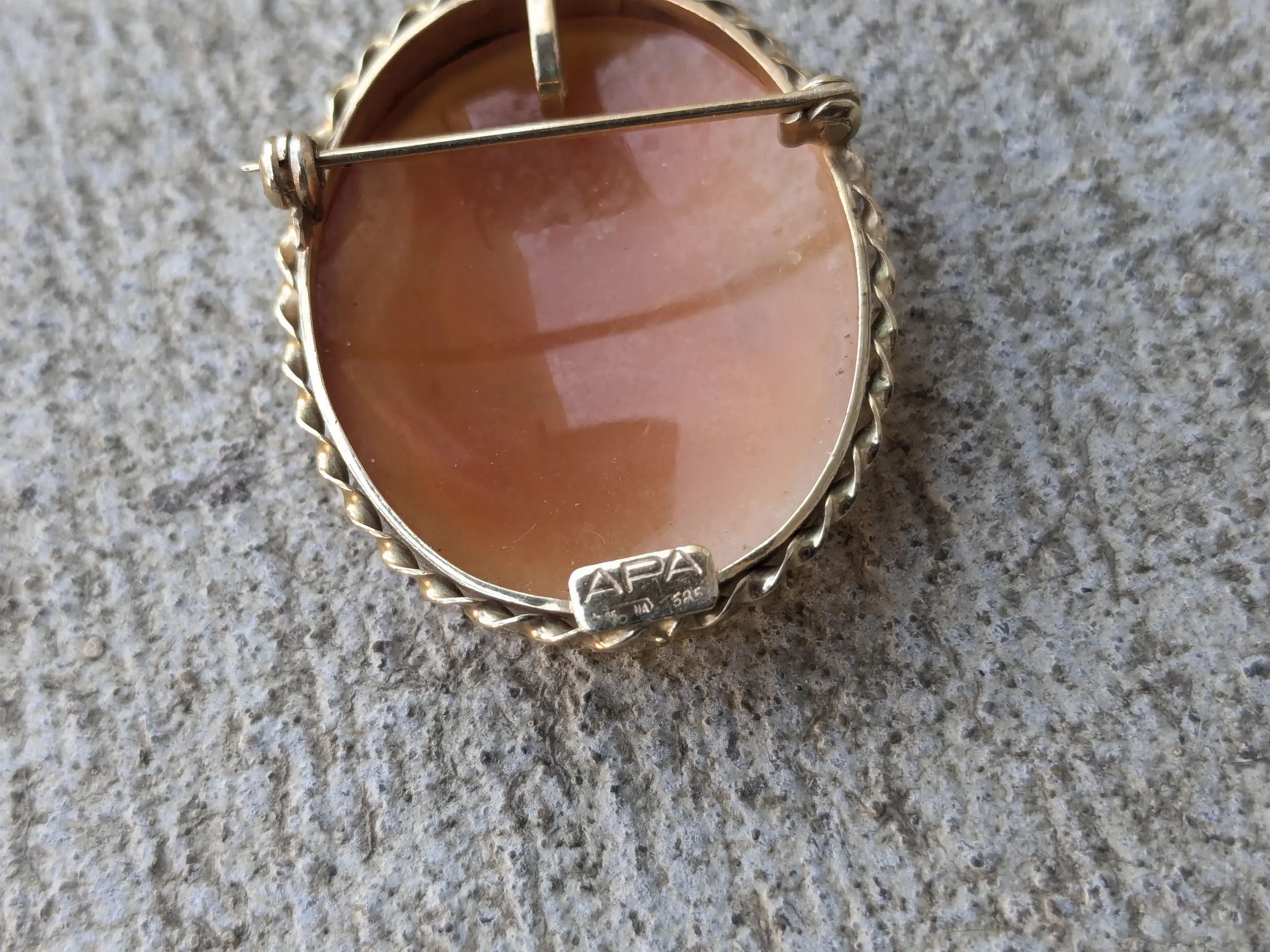 Jewelry 14k Gold Brooch Bust Cameo Antique Vintage Size ONE SIZE - 15 Thumbnail