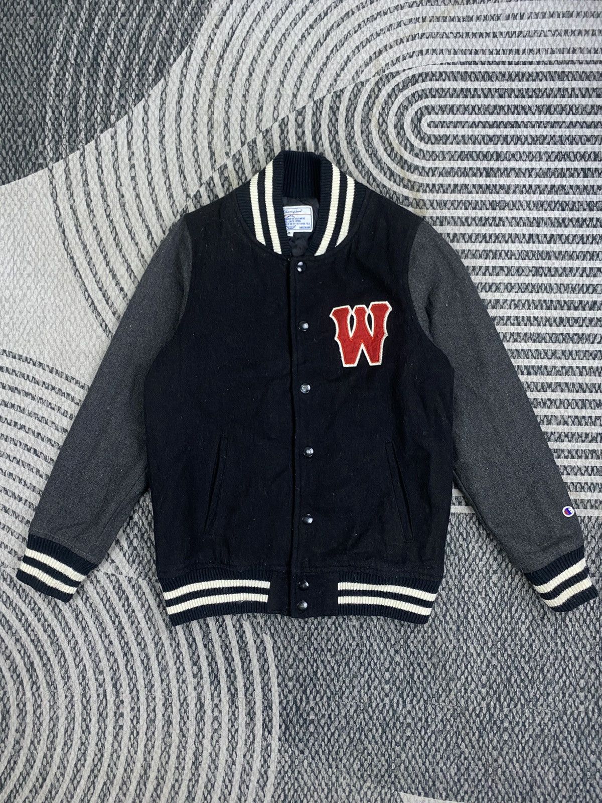 Champion Vintage Champion Wool Blend Quilted Varsity Jacket Size US S / EU 44-46 / 1 - 1 Thumbnail