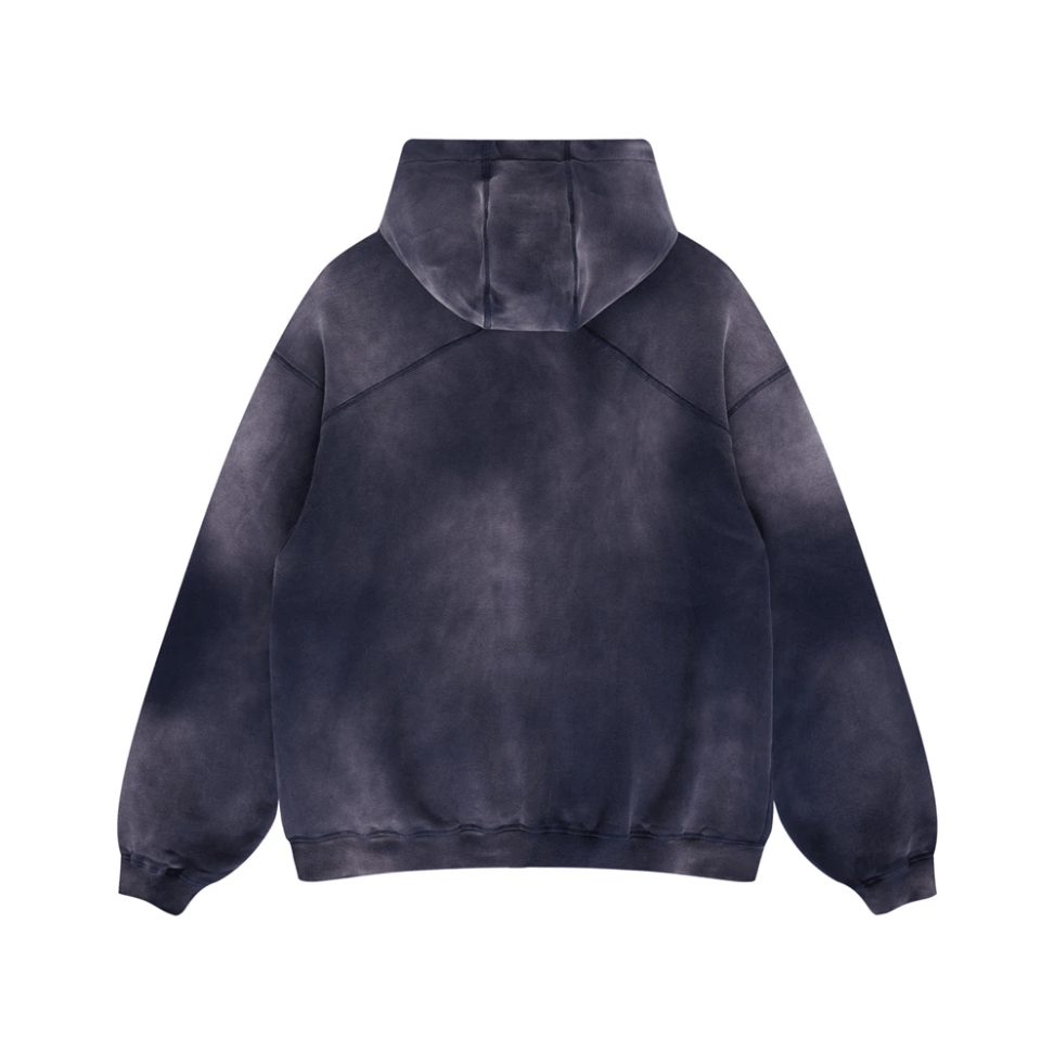 Japanese Brand StoneWashed Tie-Dyed Heavy Cotton Fleece Hoodie Stone Washed Size US L / EU 52-54 / 3 - 3 Thumbnail