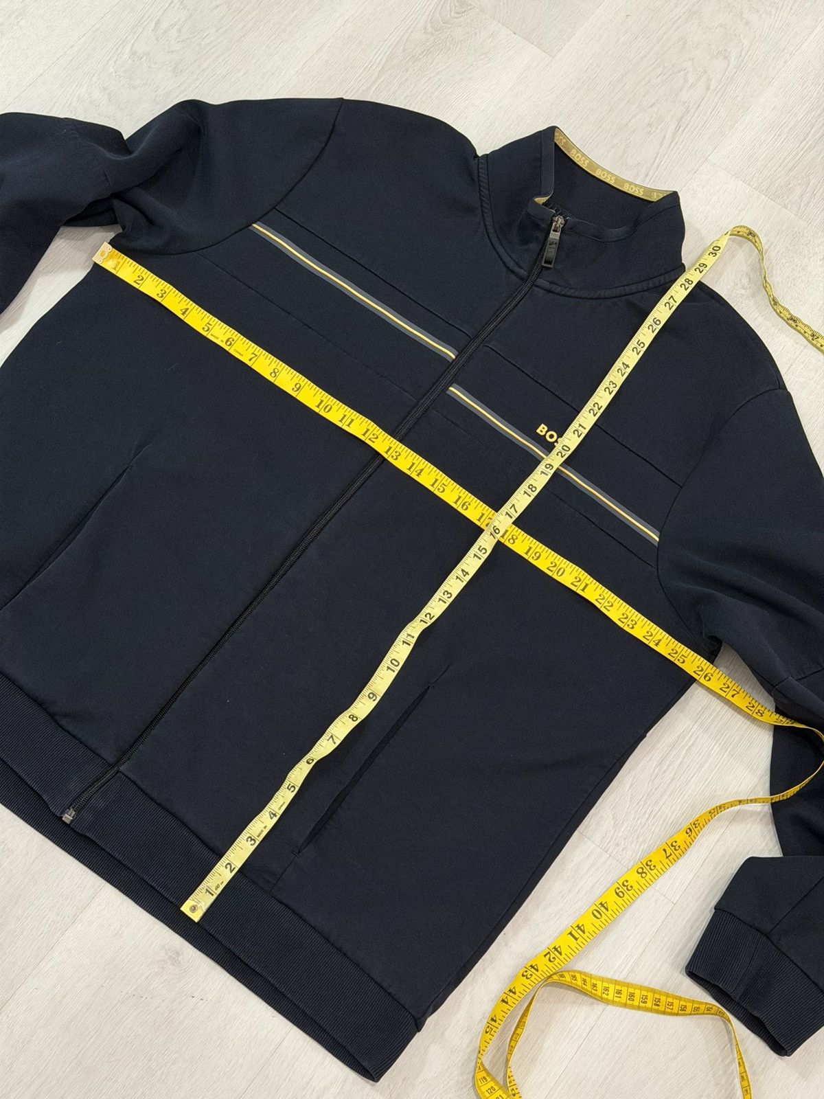 Hugo Boss Hugo Boss Men’s Cotton Track Jacket Navy Blue Gold Fits XL Size US XXL / EU 58 / 5 - 4 Thumbnail