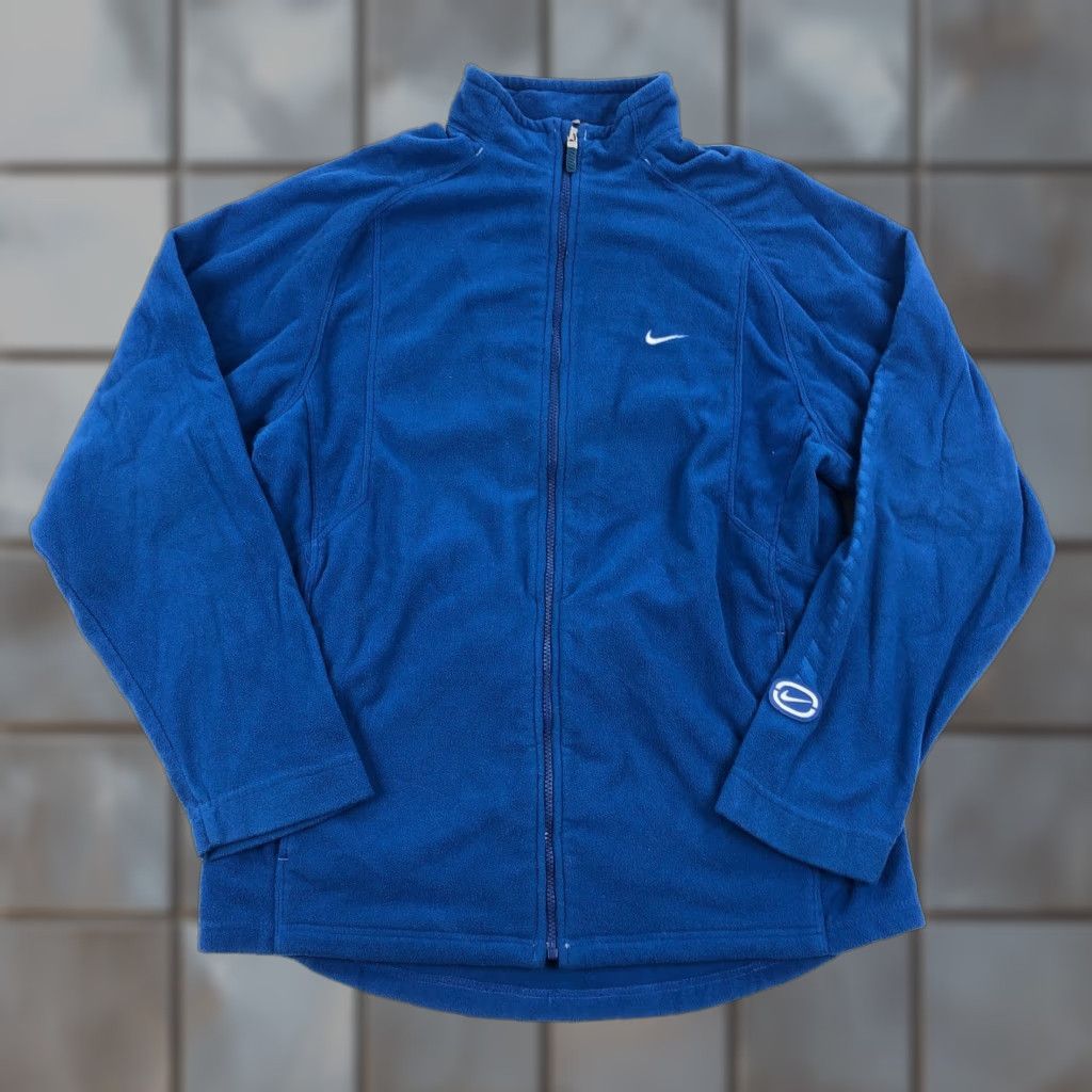 Nike VINTAGE NIKE Jacket Zip Up Fleece Blue Mens Large 00’s Y2K Silver Tag Outdoor Sports Size US L / EU 52-54 / 3 - 1 Thumbnail