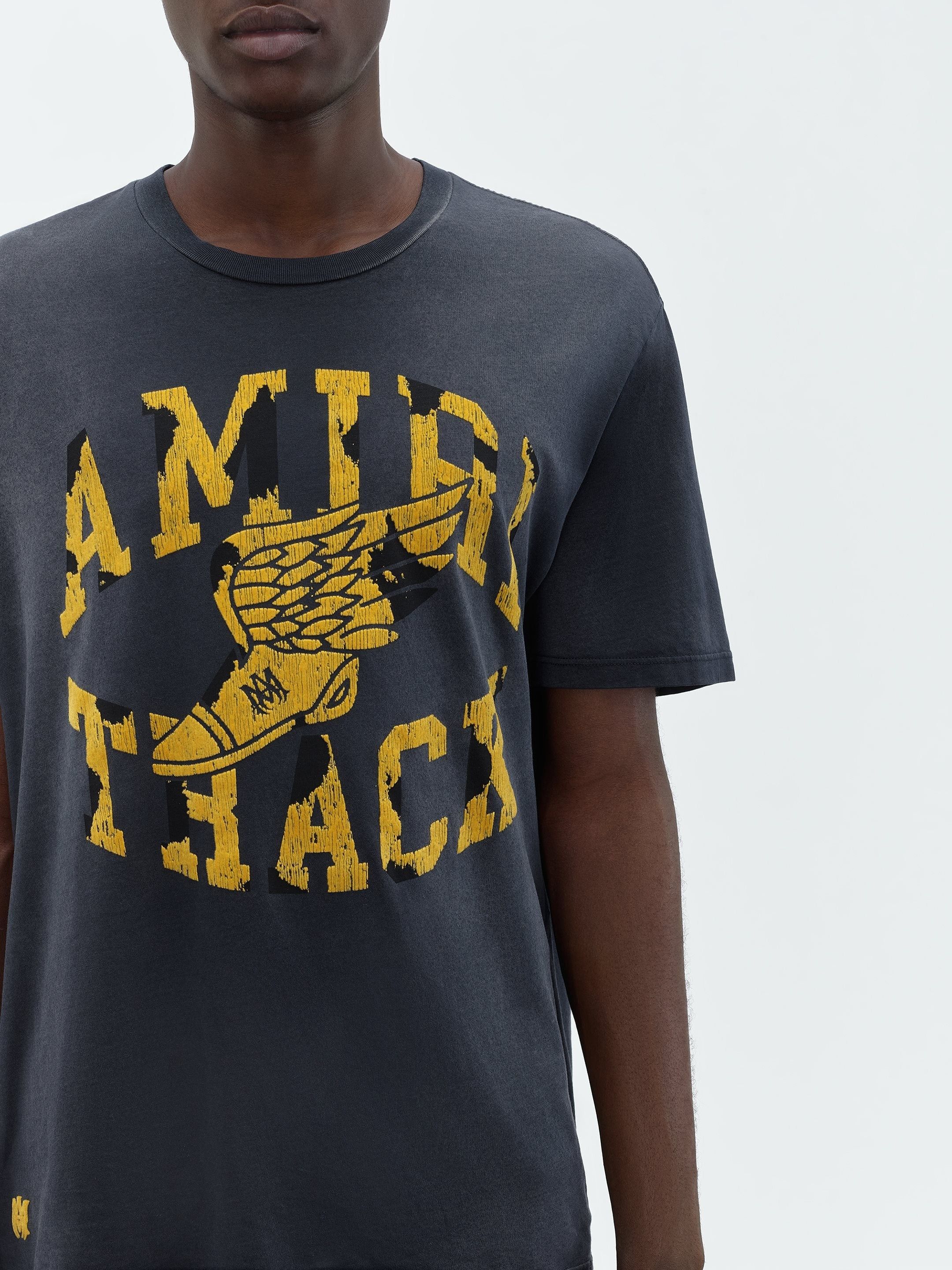 Amiri o1w1db10125 Track T-Shirt in Black/Yellow Size US XL / EU 56 / 4 - 6 Thumbnail