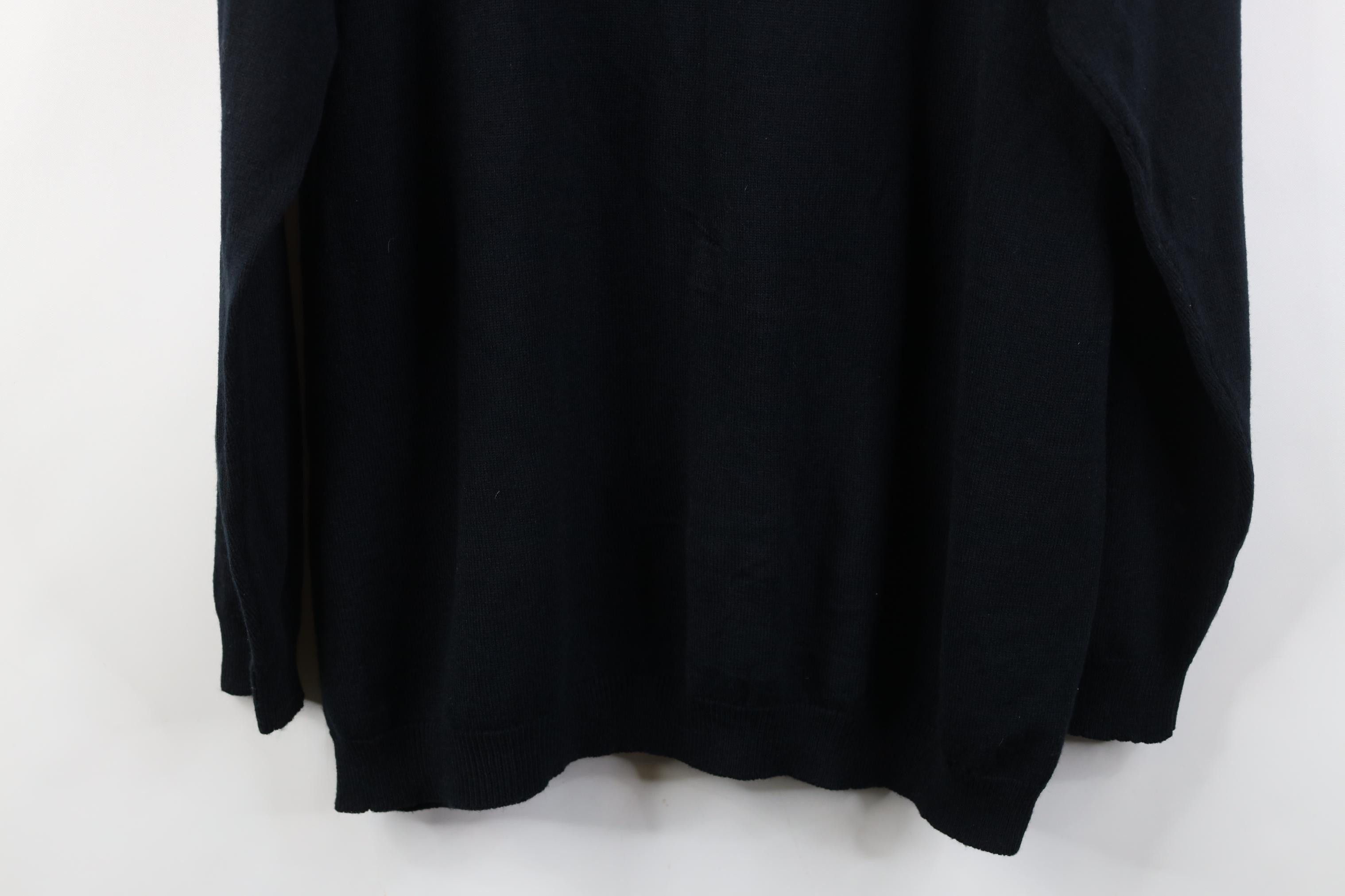 Vintage Vintage 90s Streetwear Knit Mock Neck Sweater Black Acrylic Size US XL / EU 56 / 4 - 10 Thumbnail