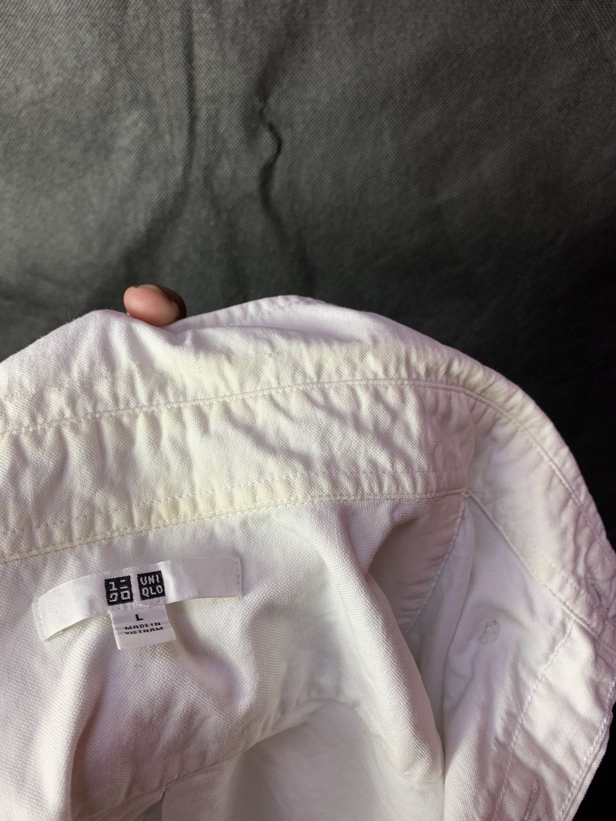 Japanese Brand × Uniqlo 🔥Uniqlo Plain White Casual Shirt Button Ups Size US L / EU 52-54 / 3 - 7 Thumbnail