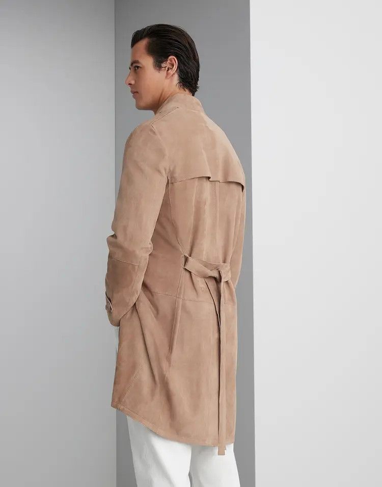 Brunello Cucinelli o1w1db10725 Leather Overcoat in Open Brown Size US M / EU 48-50 / 2 - 6 Thumbnail