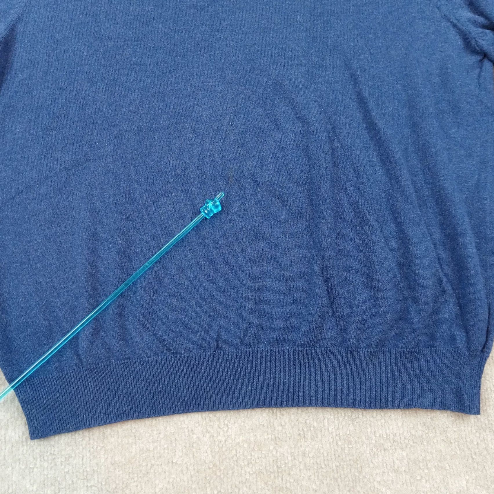 Brooks Brothers Brooks Brothers Blue V-Neck Pullover Sweater Mens Large Long Sleeve Cotton Casual Size US L / EU 52-54 / 3 - 7 Thumbnail