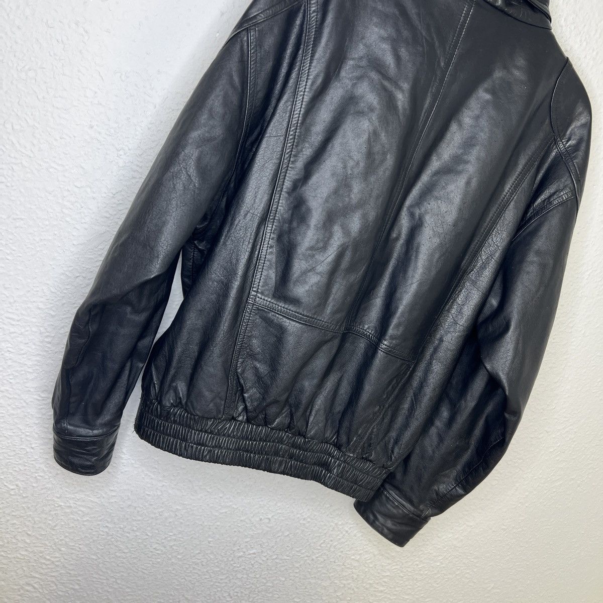 Japanese Brand Vintage Leather Jacket Biker Ramones Black Genuine Trucker Size US M / EU 48-50 / 2 - 8 Thumbnail
