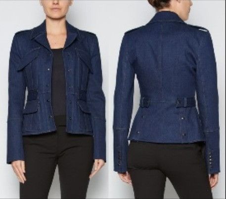 Tom Ford o1loc1c0724 GID038 Denim Jacket in Blue Size XXS / US 00 / IT 34 - 1 Preview