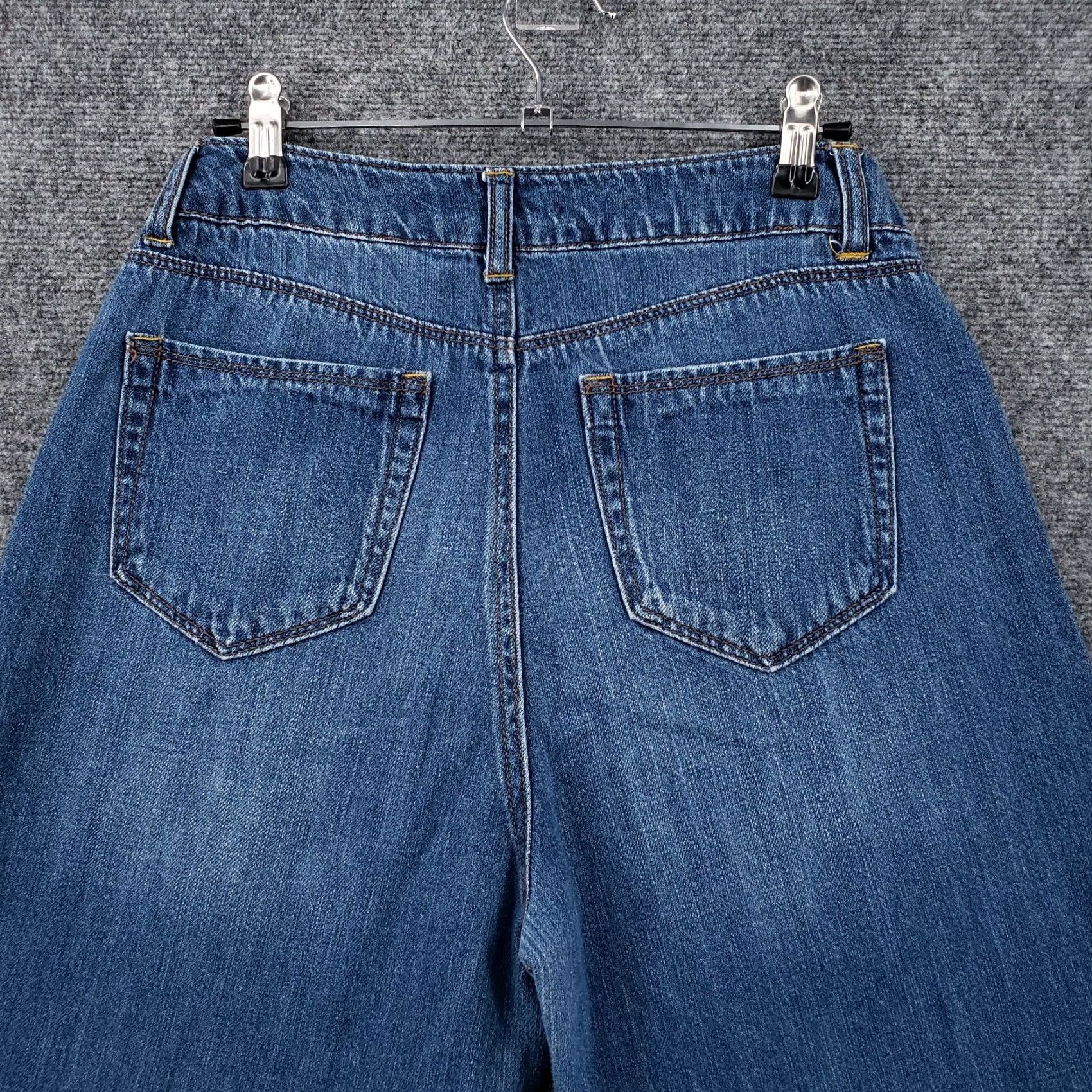 Vintage WAX JEAN Womens Jeans High Rise Cropped Straight Leg Medium Blue Denim Juniors 5/27 Size 27" / US 4 / IT 40 - 4 Thumbnail