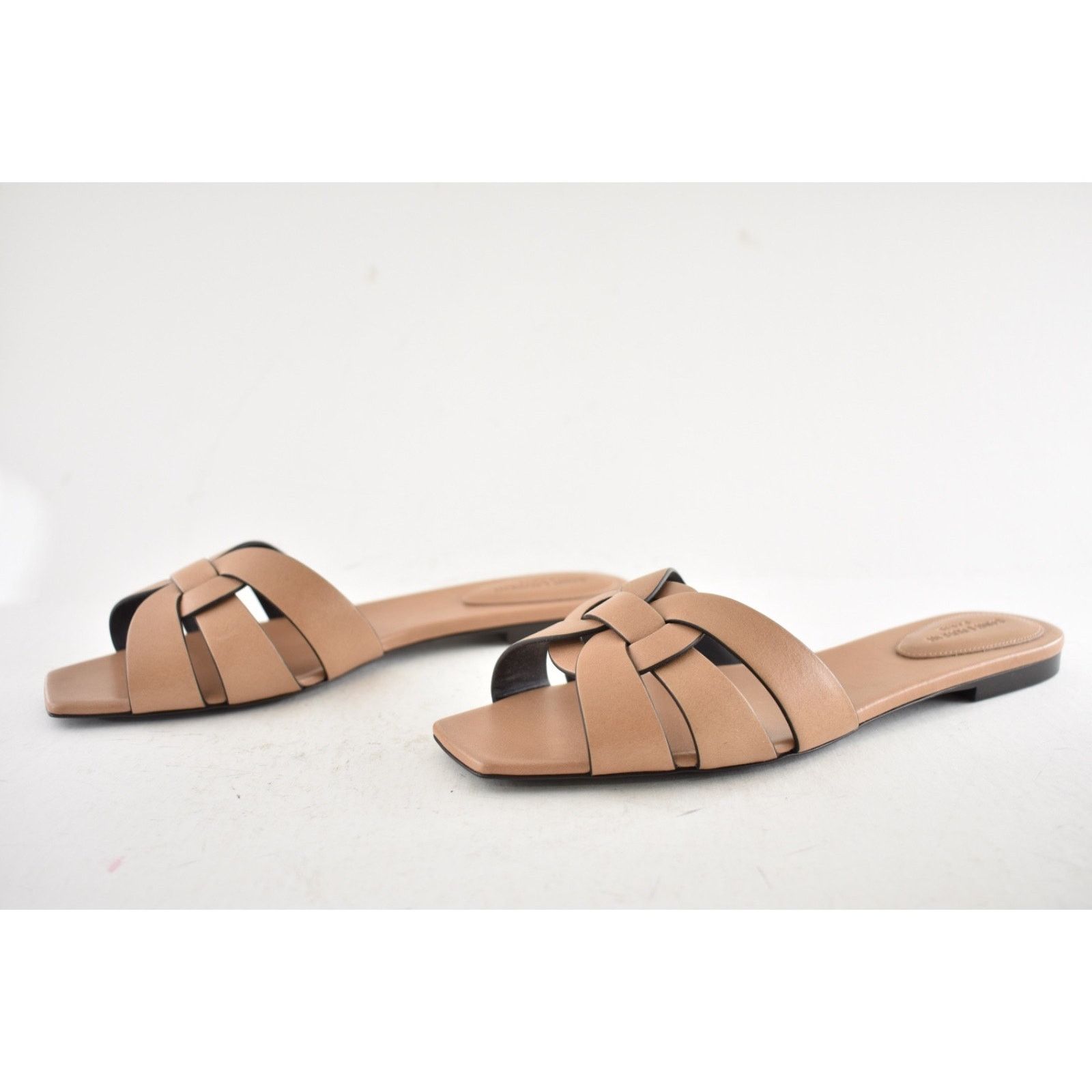 Yves Saint Laurent Saint Laurent YSL Tribute Nu Pieds 05 Corda Beige Leather Size US 9.5 / IT 39.5 - 12 Thumbnail