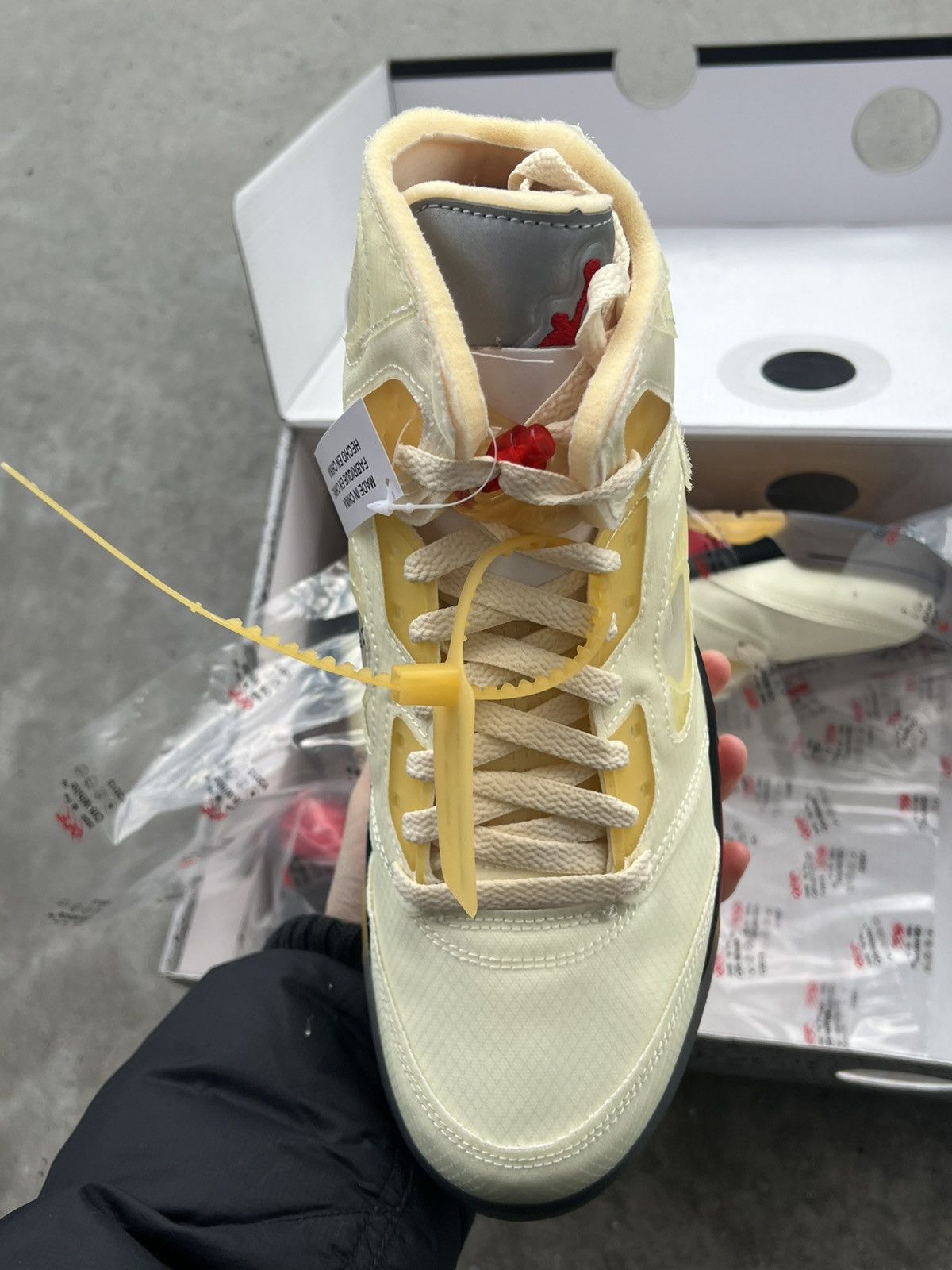 Designer × Nike × Off-White Jordan 5 V x Off-White sail Size US 10.5 / EU 43-44 - 9 Thumbnail