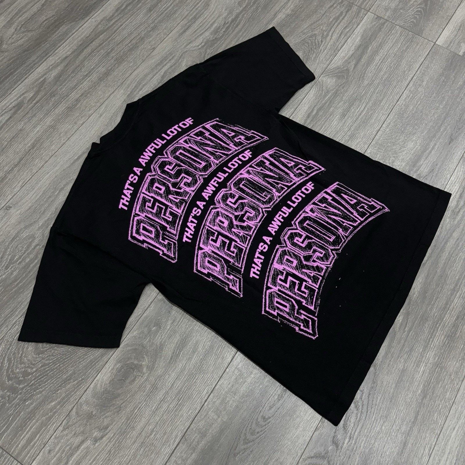 Awful Lot of Cough Syrup Awful Lot Of Cough Syrup X Persona T-Shirt ' Pink ' | NEW! Size US M / EU 48-50 / 2 - 8 Thumbnail