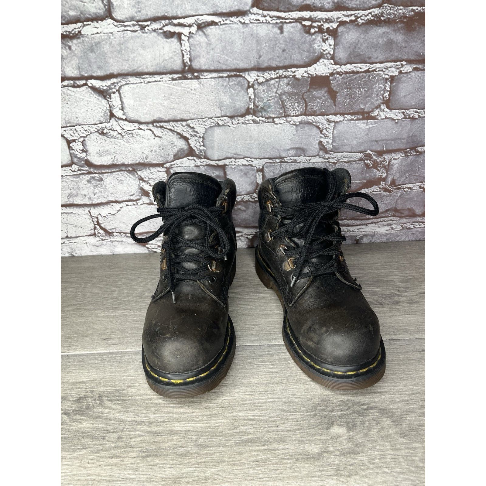 Dr. Martens Vintage Docs Dr. Martens Doc 7735 Combat Black Boots Women’s Size US 5 / IT 35 - 12 Thumbnail