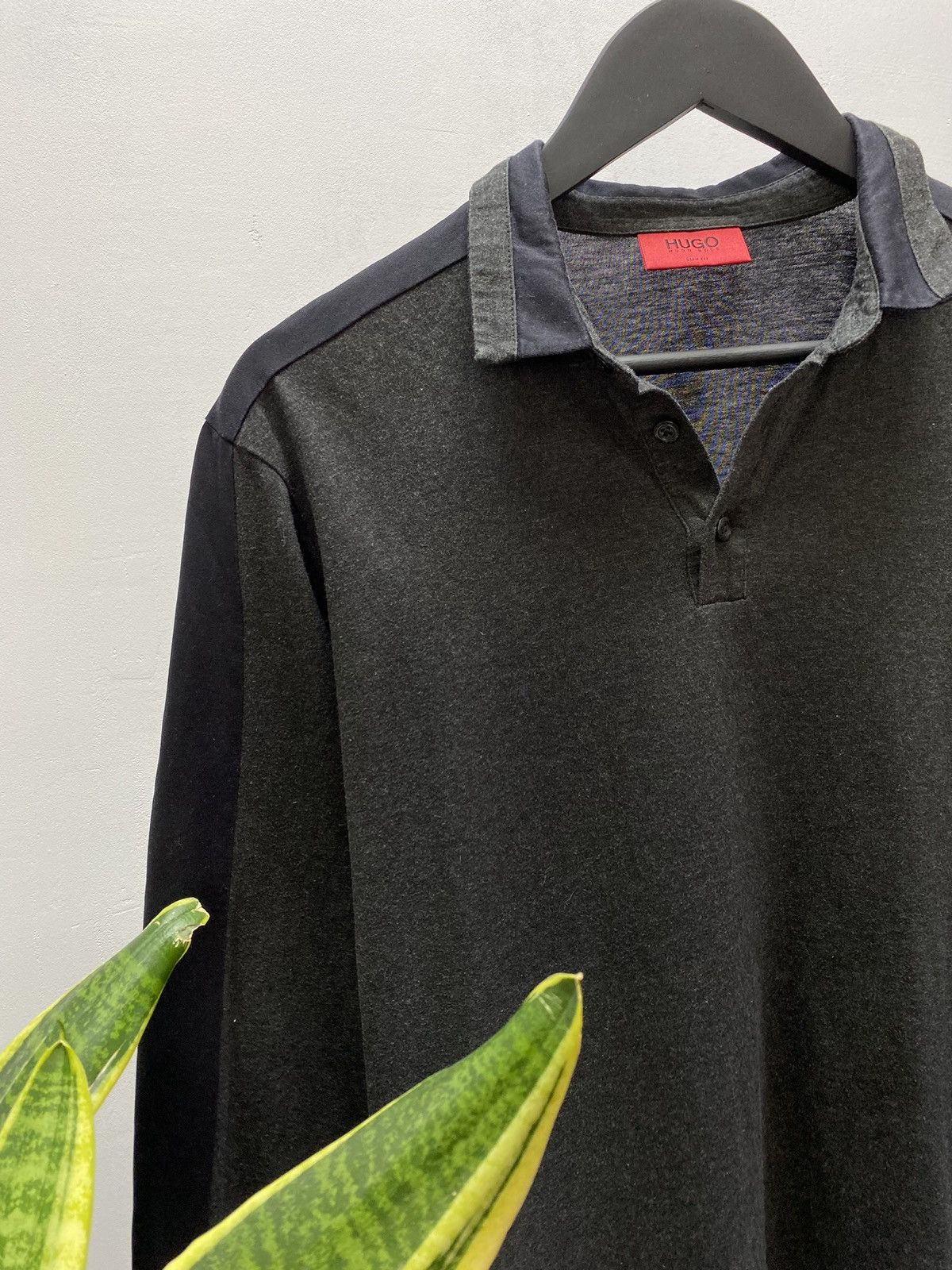 Hugo Boss × Vintage Vintage Hugo Boss Logo Longsleeve Polo Shirt Size US M / EU 48-50 / 2 - 5 Thumbnail