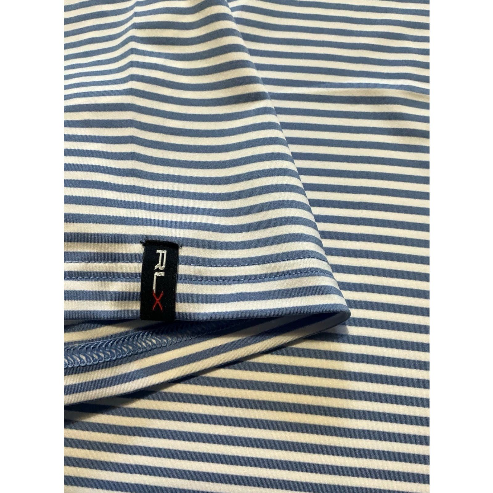RLX Ralph Lauren VINTAGE RLX Ralph Lauren Polo Shirt RLX Ralph Lauren Performance Striped Wicking Golf S/S 2XL Mens Boats? Size US XXL / EU 58 / 5 - 6 Thumbnail