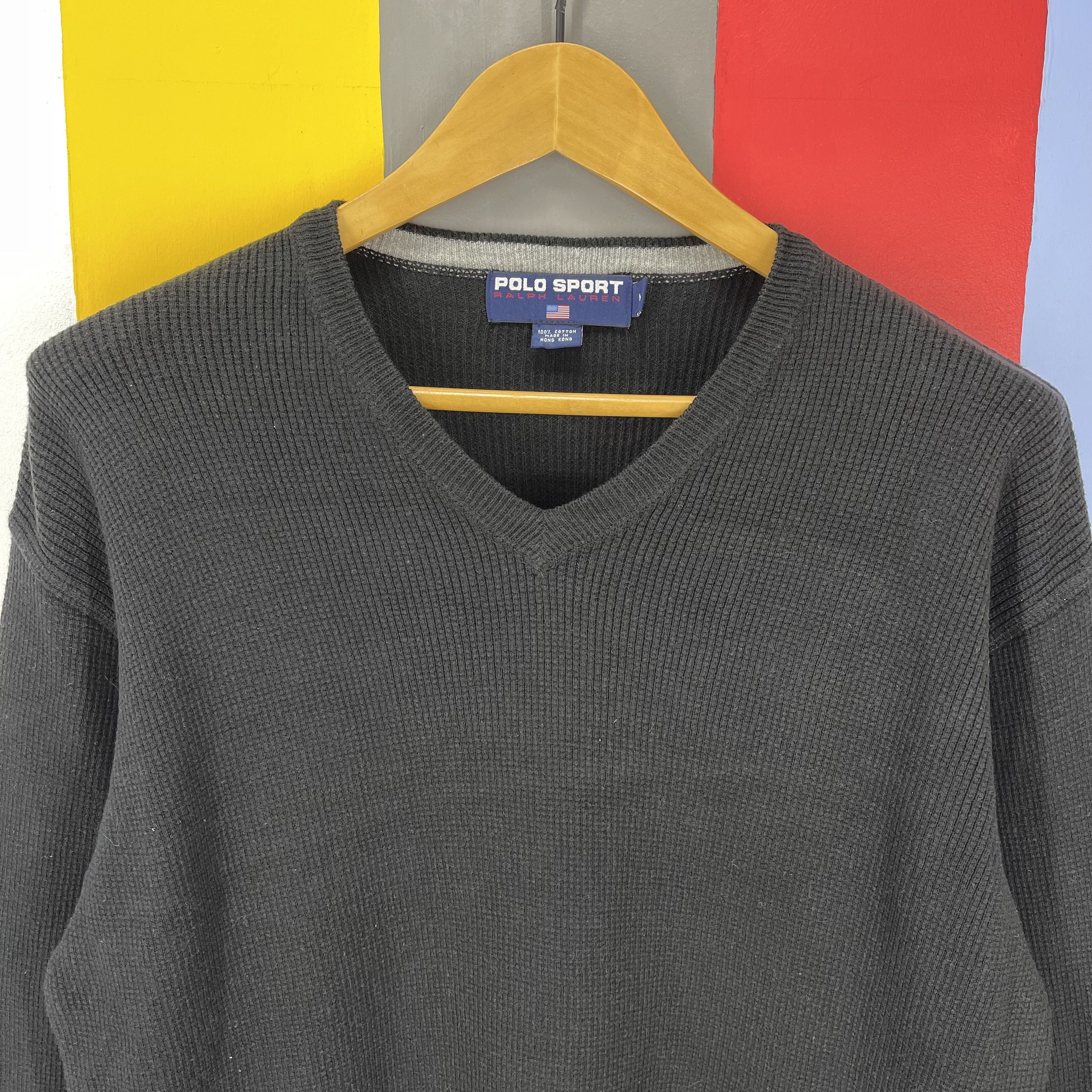 Polo Ralph Lauren 90s Vintage POLO SPORT RALPH LAUREN Knit Sweatshirt #1334/AT Size US M / EU 48-50 / 2 - 2 Thumbnail