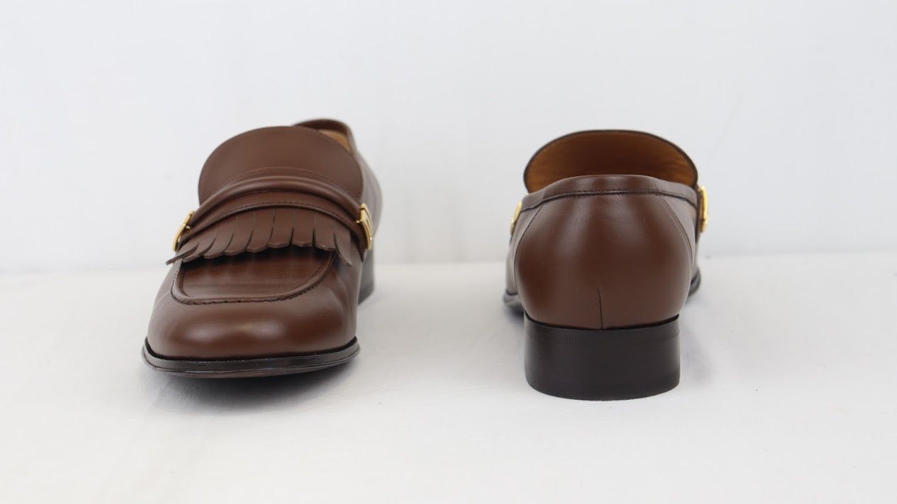 Gucci o1rshd1 New Waxed Calf Moccasins Leather in Brown Size US 9.5 / EU 42-43 - 7 Thumbnail