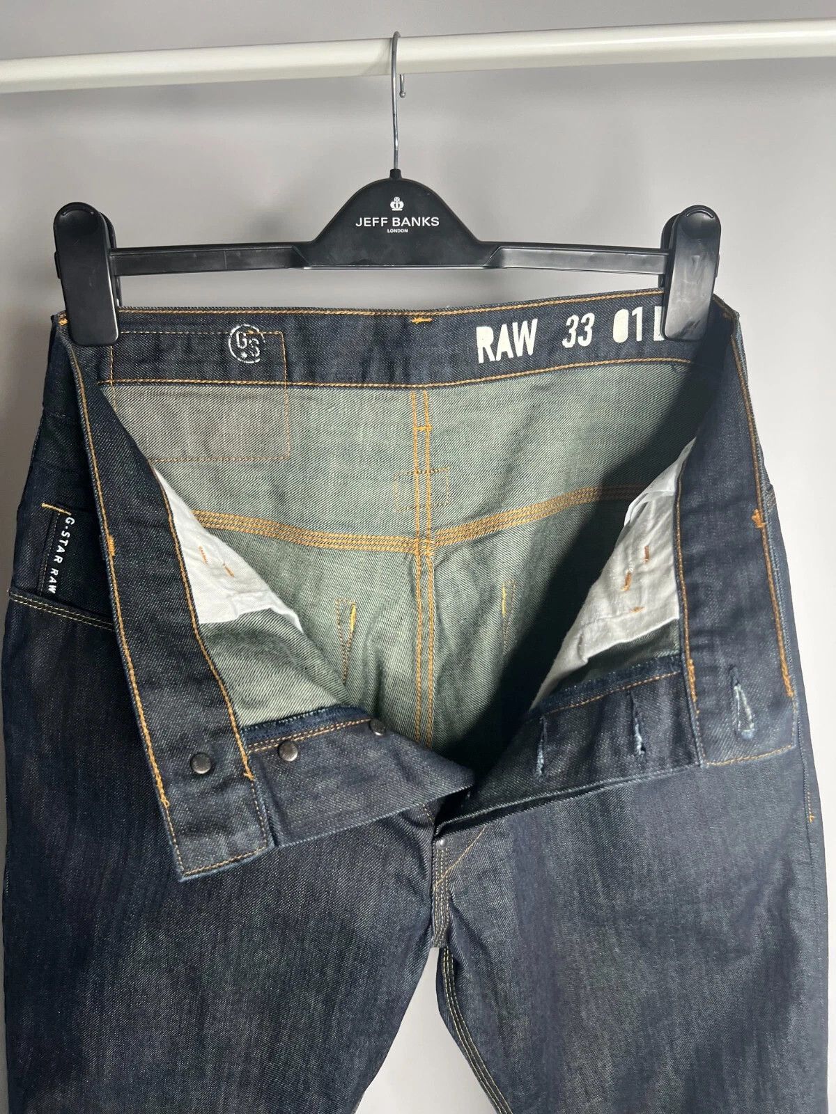 G-Star G-Star Raw 3301 Jeans Navy Blue New Radar Tapered Size US 32 / EU 48 - 12 Thumbnail