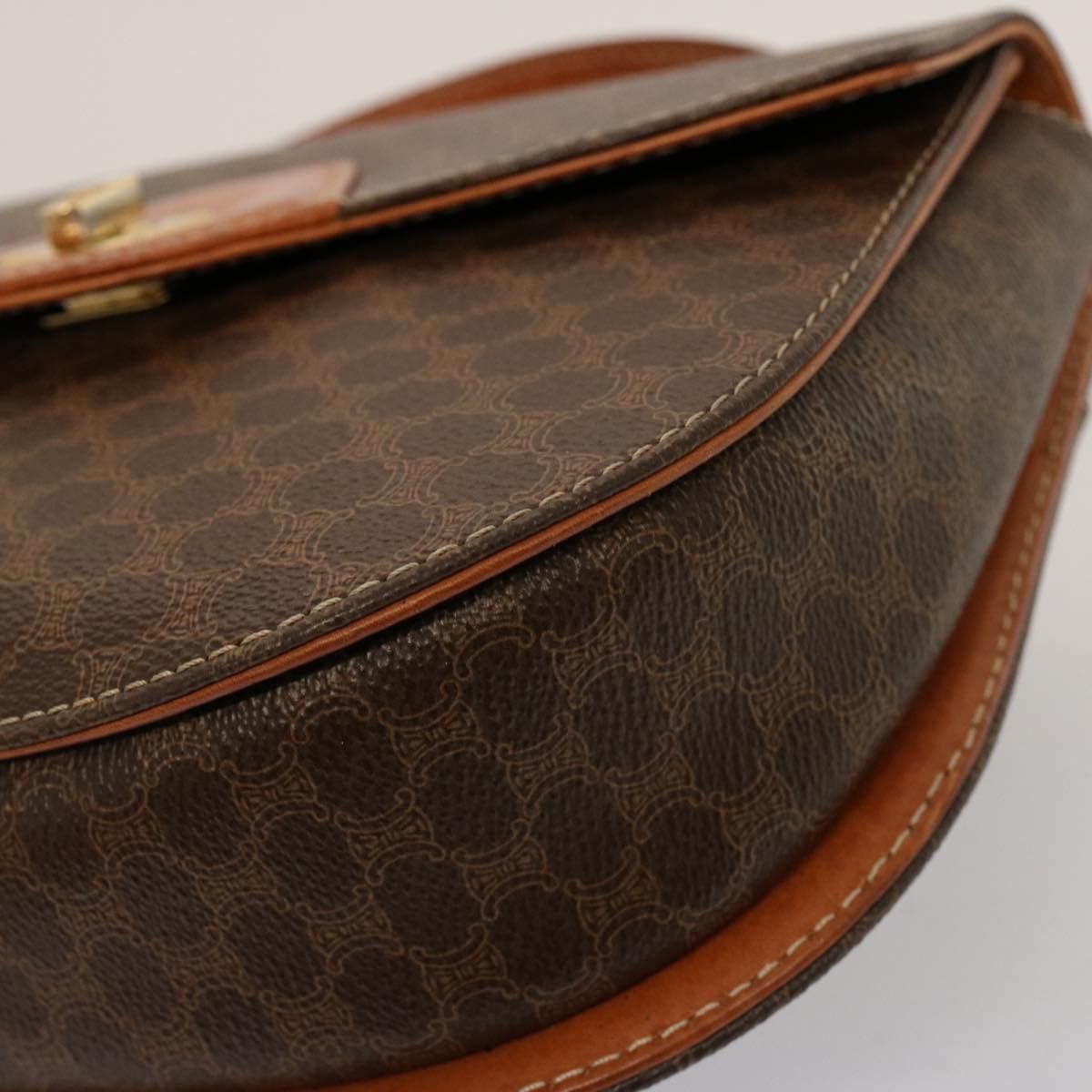 Celine CELINE Macadam Canvas Hand Bag Pvc Brown Size ONE SIZE - 15 Thumbnail