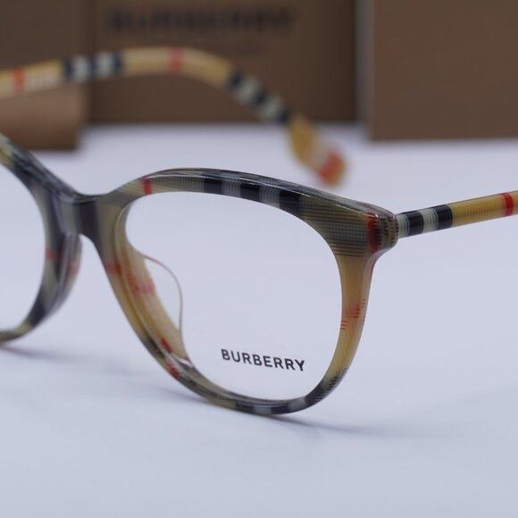 Burberry Burberry BE2389F 4087 Eyeglasses Vintage 52mm Cat Eye Frame Size ONE SIZE - 8 Thumbnail
