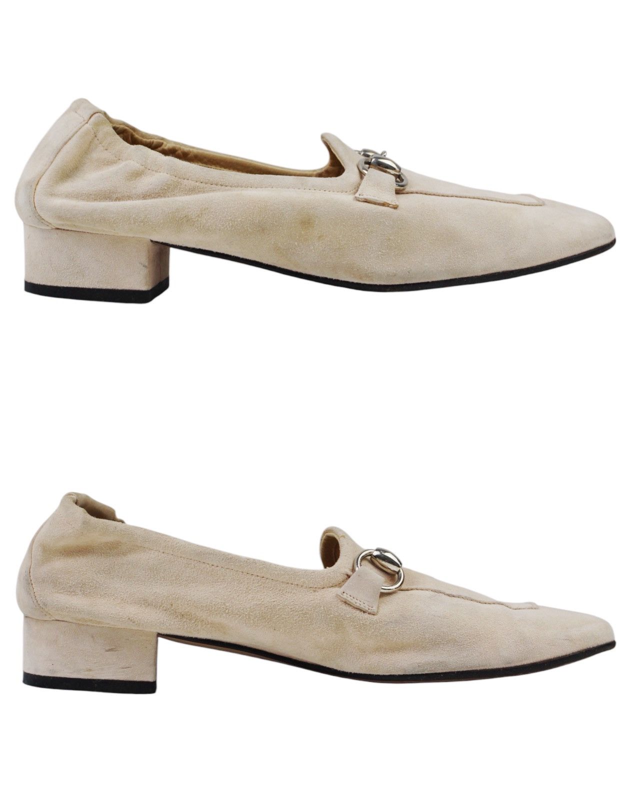 Gucci 2000S GUCCI BEIGE SUEDE HORSEBIT LOAFERS Size US 8.5 / IT 38.5 - 5 Thumbnail