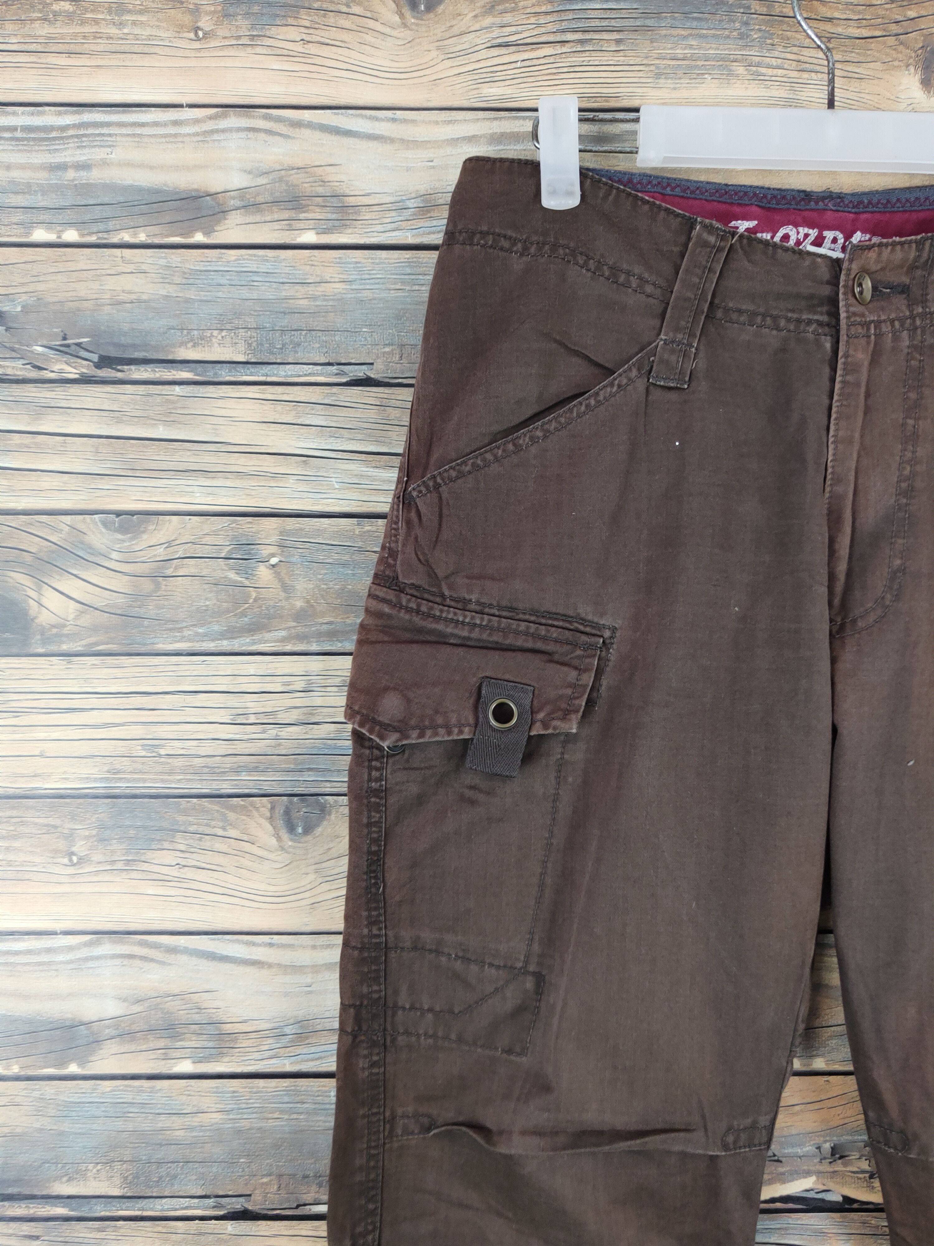 Japanese Brand L-07B52X Japan Dark Brown Multipocket Cargo Pants #W1011 Size US 31 - 3 Thumbnail