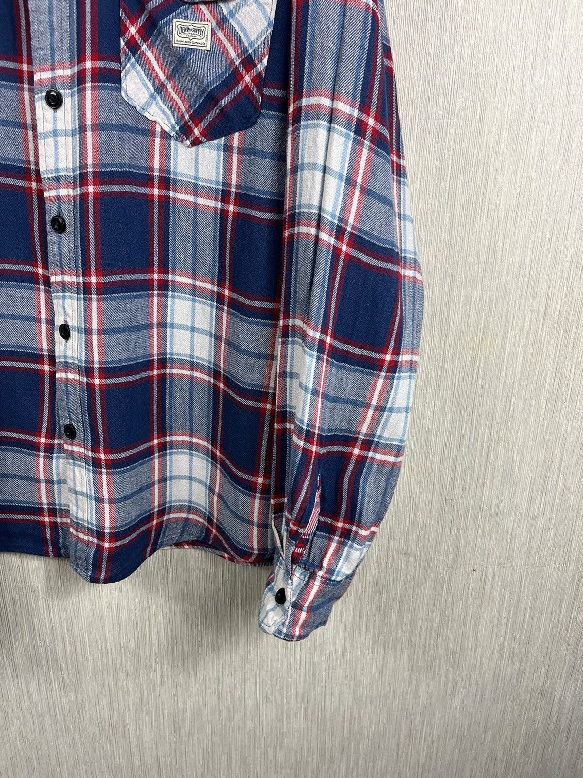 Denim & Supply Ralph Lauren × Flannel × Ralph Lauren Ralph Lauren denim& supply linen flannel checked plaid shirt Size US XL / EU 56 / 4 - 6 Thumbnail