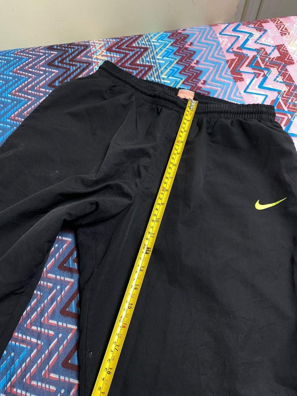 Nike × Vintage Vintage Nike Small Logo Nylon Drill Black Track Pants Size US 34 / EU 50 - 20 Thumbnail