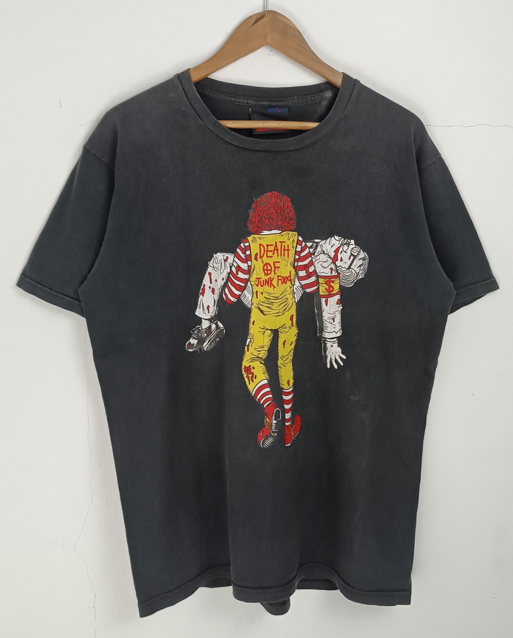 Other THRASHED FADED VINTAGE Y2K DEATH OF JUNKFOOD MCDONALD KFC Size US L / EU 52-54 / 3 - 3 Thumbnail