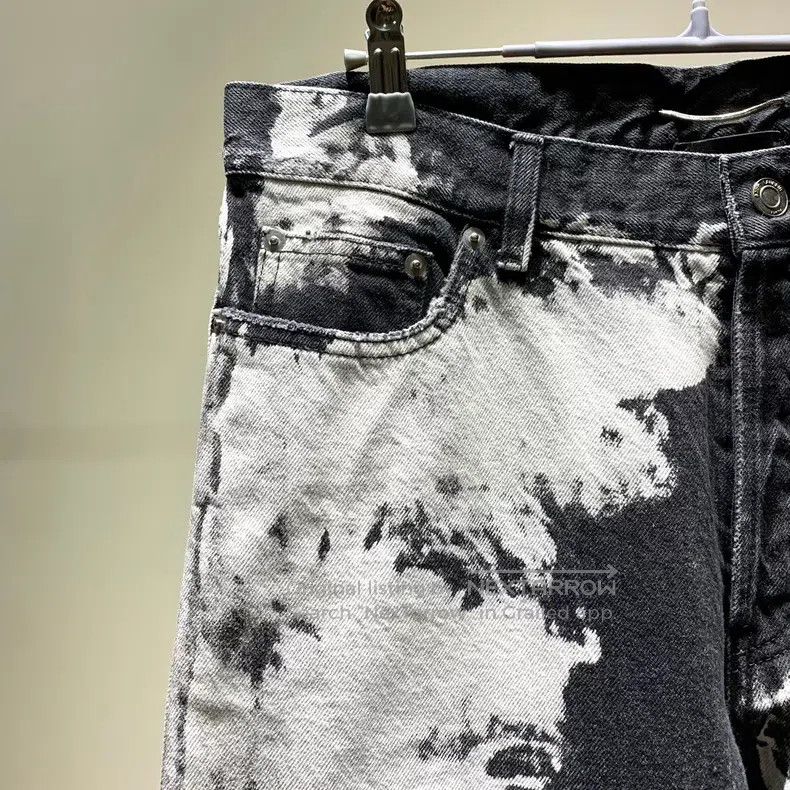 Saint Laurent Paris Saint Laurent Paris Splashed Ink Design Jeans Size US 31 - 5 Thumbnail