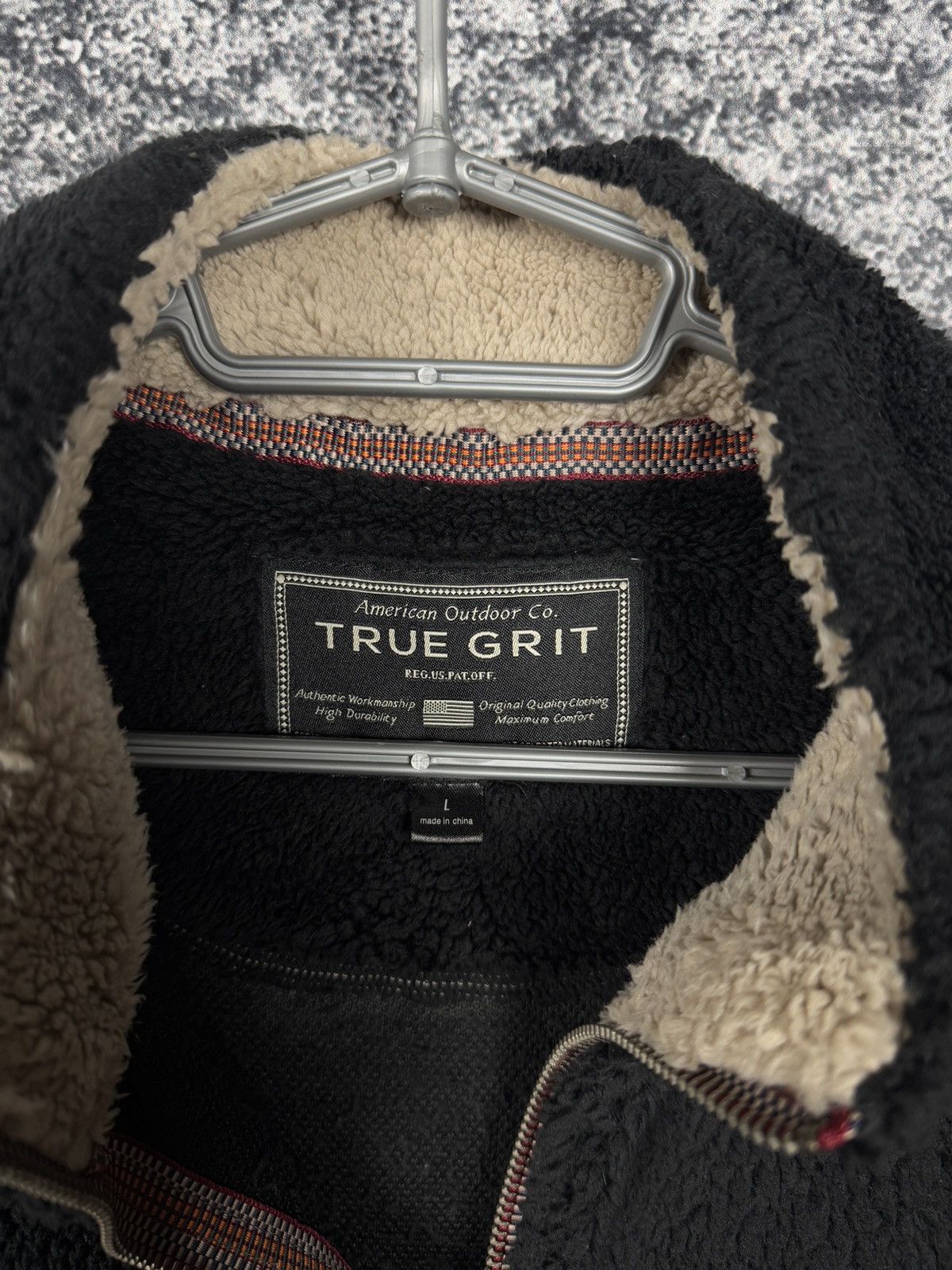 Vintage True Grit 1/4 Zip Deep Pile Fleece Jacket American Outdoor Size US L / EU 52-54 / 3 - 6 Thumbnail