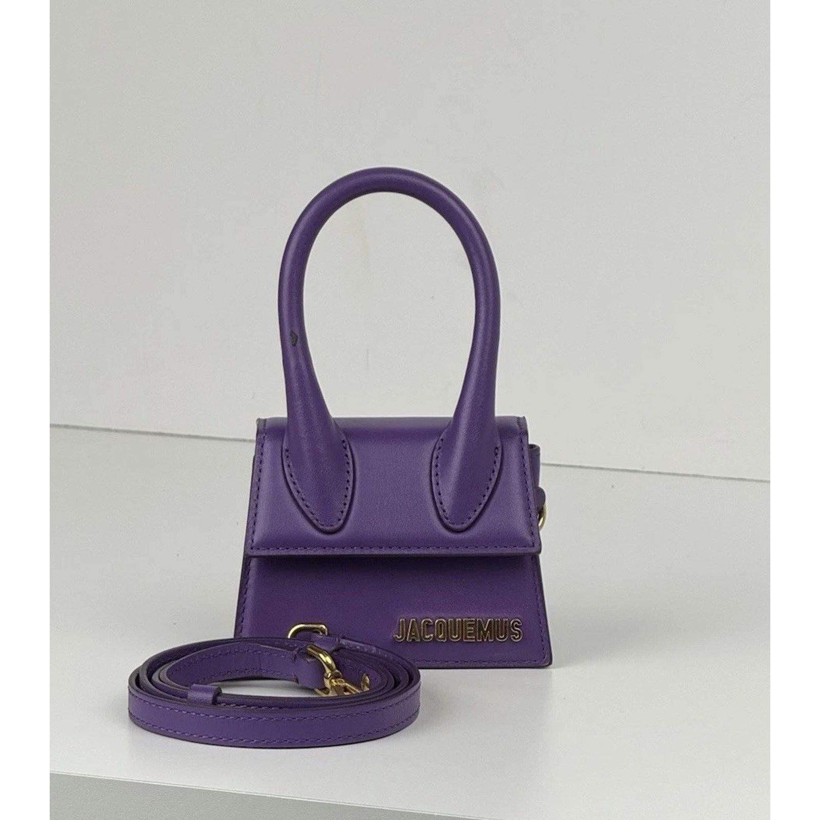 Jacquemus Jacquemus Le Chiquito Top-handle Mini Bag in Purple Size ONE SIZE - 1 Thumbnail