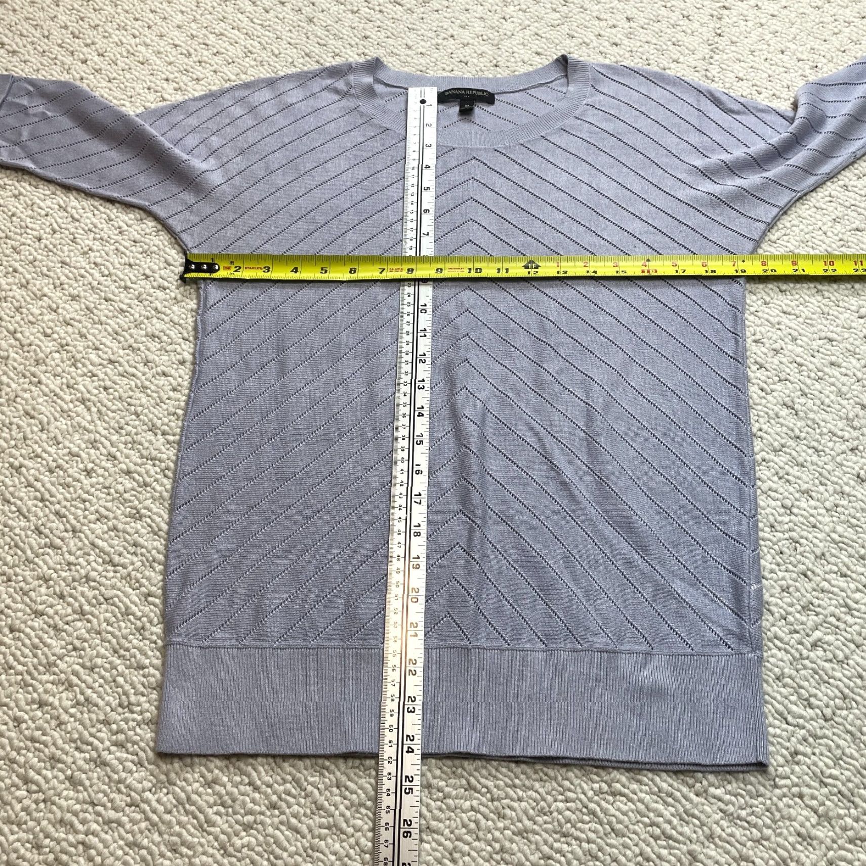 Banana Republic Banana Republic Sweater Womens Medium Purple Pullover Knit Long Sleeve Round Neck Collarless Ruffle Size M / US 6-8 / IT 42-44 - 3 Thumbnail