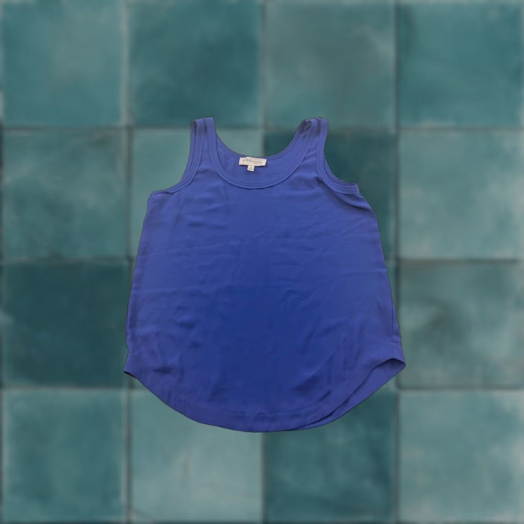 Vintage Philosophy Republic Clothing Women's Blue Small Tank Top User: Philosophy Republic Clothing Women's Small Blue Tank Top Size S / US 4 / IT 40 - 1 Thumbnail