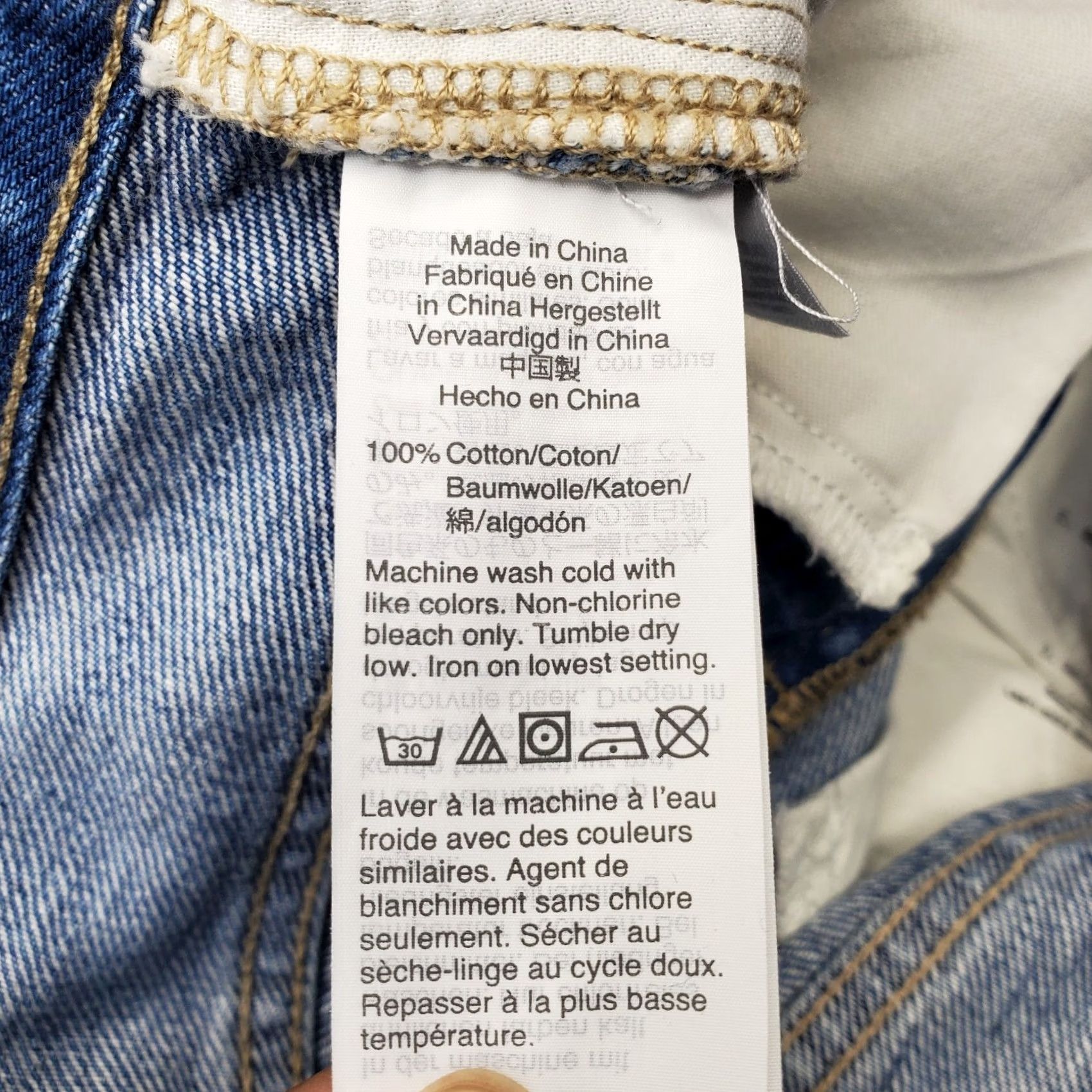 Madewell Madewell Womens Size 27 Blue Denim Distressed Straight Jeans Size 27" / US 4 / IT 40 - 7 Thumbnail