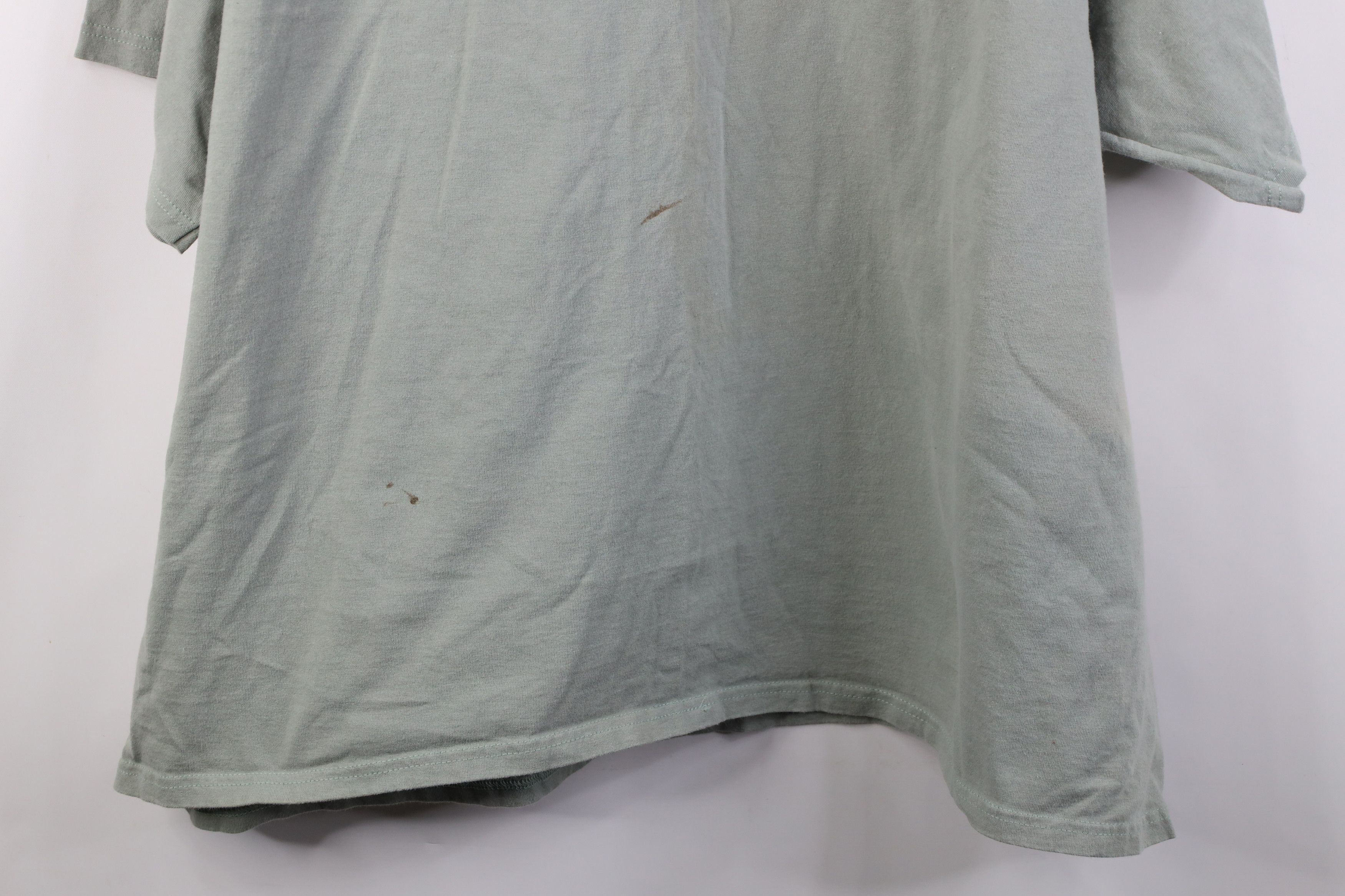 Vintage Vintage 90s Y2K Streetwear Heavyweight T-Shirt Light Green Size US XXL / EU 58 / 5 - 12 Thumbnail
