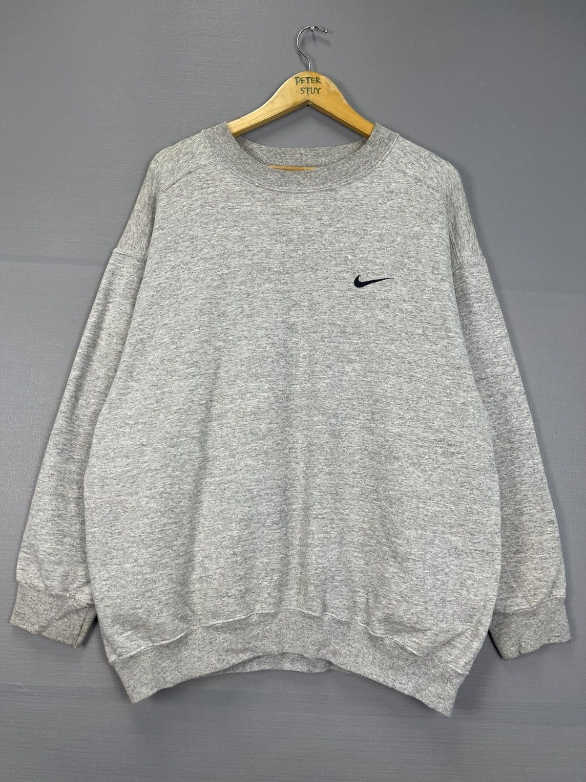 Nike Vintage 90s Nike Swoosh Sweatshirt Size US L / EU 52-54 / 3 - 2 Thumbnail
