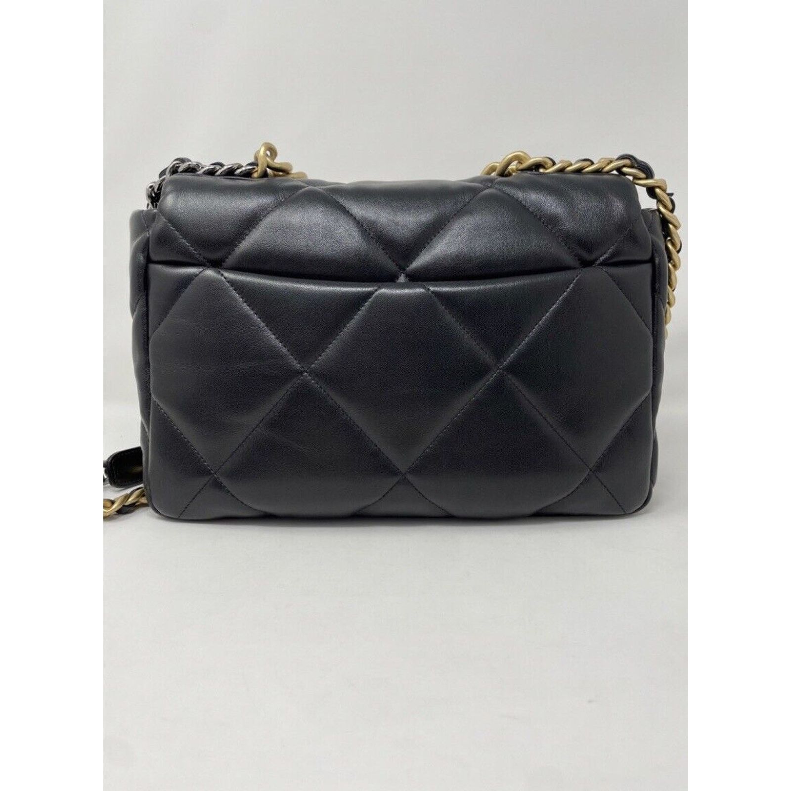 Chanel CHANEL 19 Large Flap Black Quilted Leather Shoulder Bag Size ONE SIZE - 4 Thumbnail