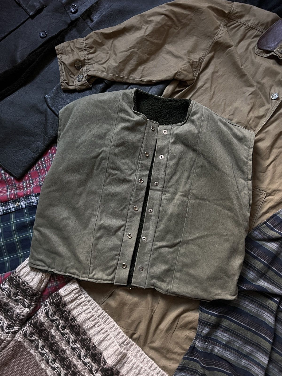 Vintage Vintage 50’s Army Khaki Military Vest Size US L / EU 52-54 / 3 - 2 Thumbnail
