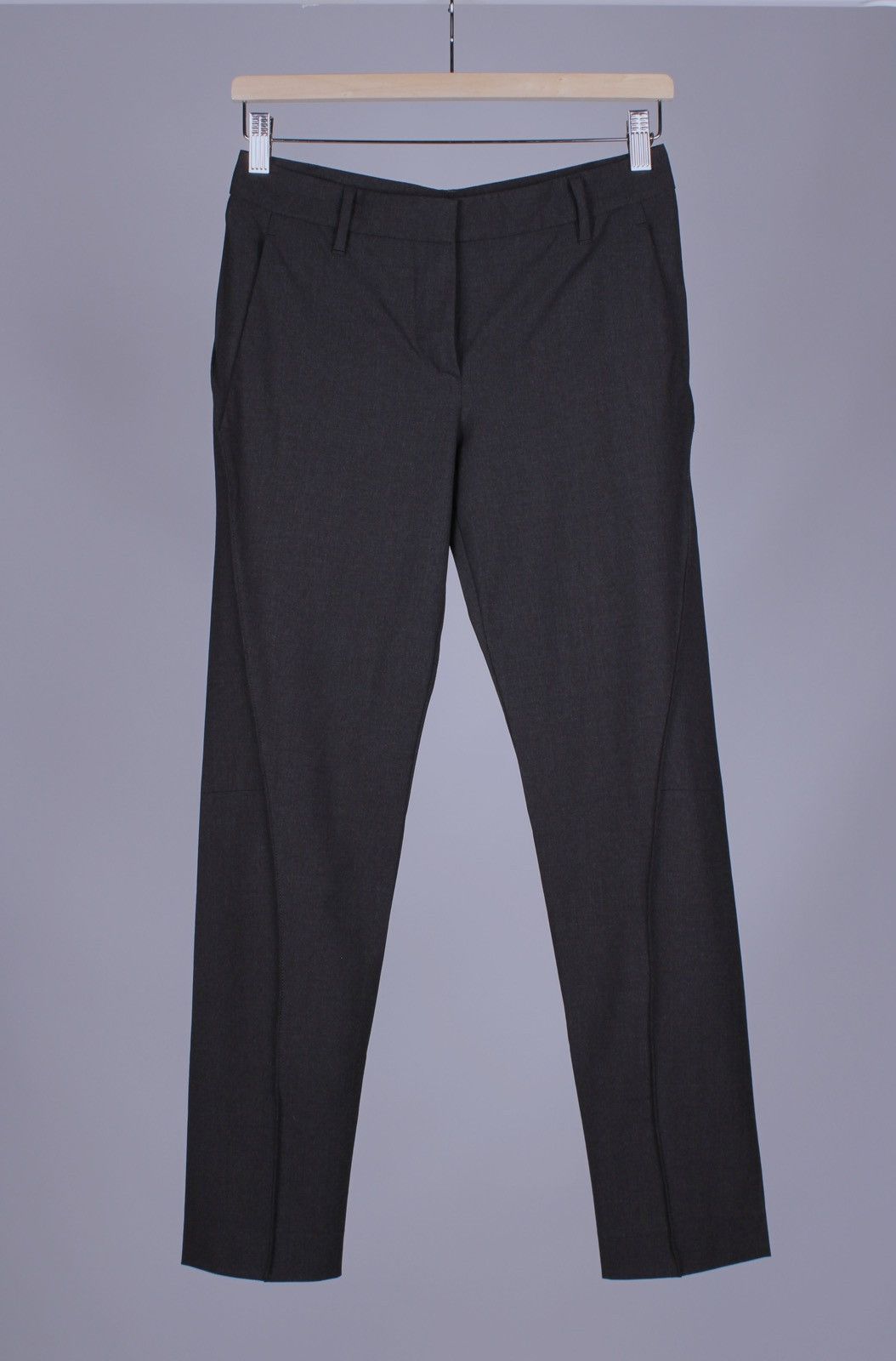 Brunello Cucinelli × Designer BRUNELLO CUCINELLI Wool Blend Dark Gray Ankle Pants Size 27" / US 4 / IT 40 - 1 Thumbnail