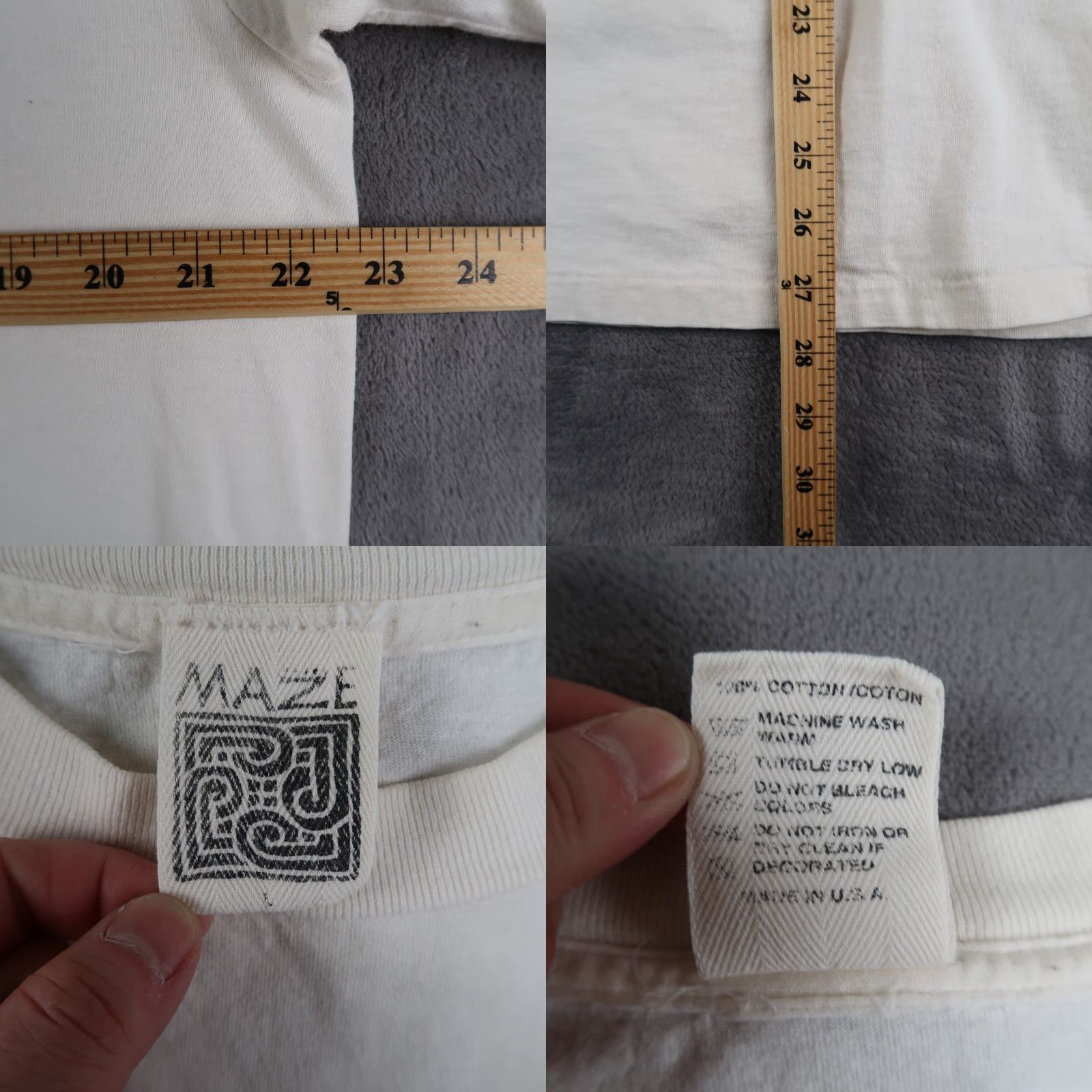 Vintage VINTAGE Maze Art Golf Tee Shirt L White 90s 1990s USA Made Mens Shirt Short Sleeve Crew Neck Size US L / EU 52-54 / 3 - 8 Thumbnail