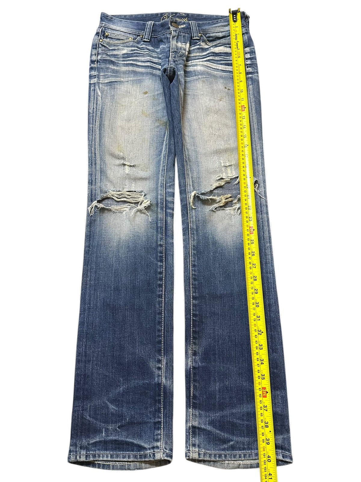 Vanquish Vintage Vanquish Blue Faded Stone Wash Distressed Jeans Size US 29 - 14 Thumbnail