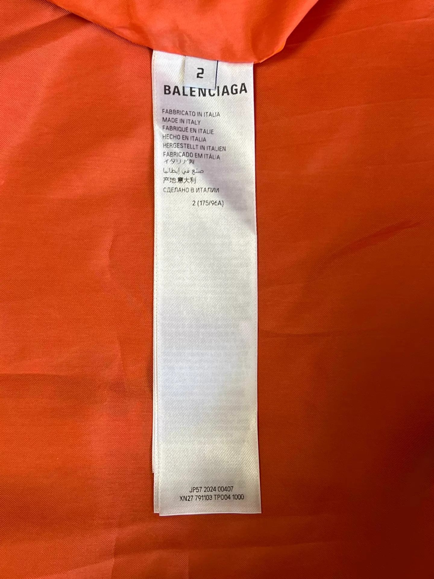 Balenciaga Balenciaga Nylon Hooded Bomber Jacket Black/Orange Size 2 Size US M / EU 48-50 / 2 - 8 Thumbnail