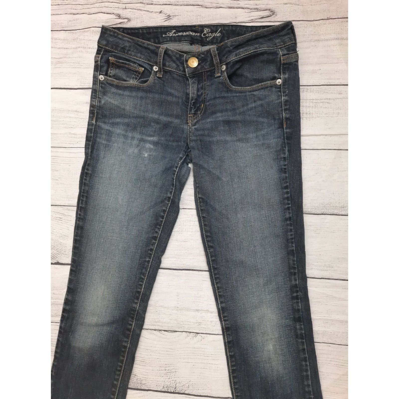 American Eagle Outfitters American Eagle Outfitters Skinny Jeans Blue Dark 29x29 Women Size 6 Stretch Denim Slim Pockets Logo Size 28" / US 6 / IT 42 - 6 Thumbnail