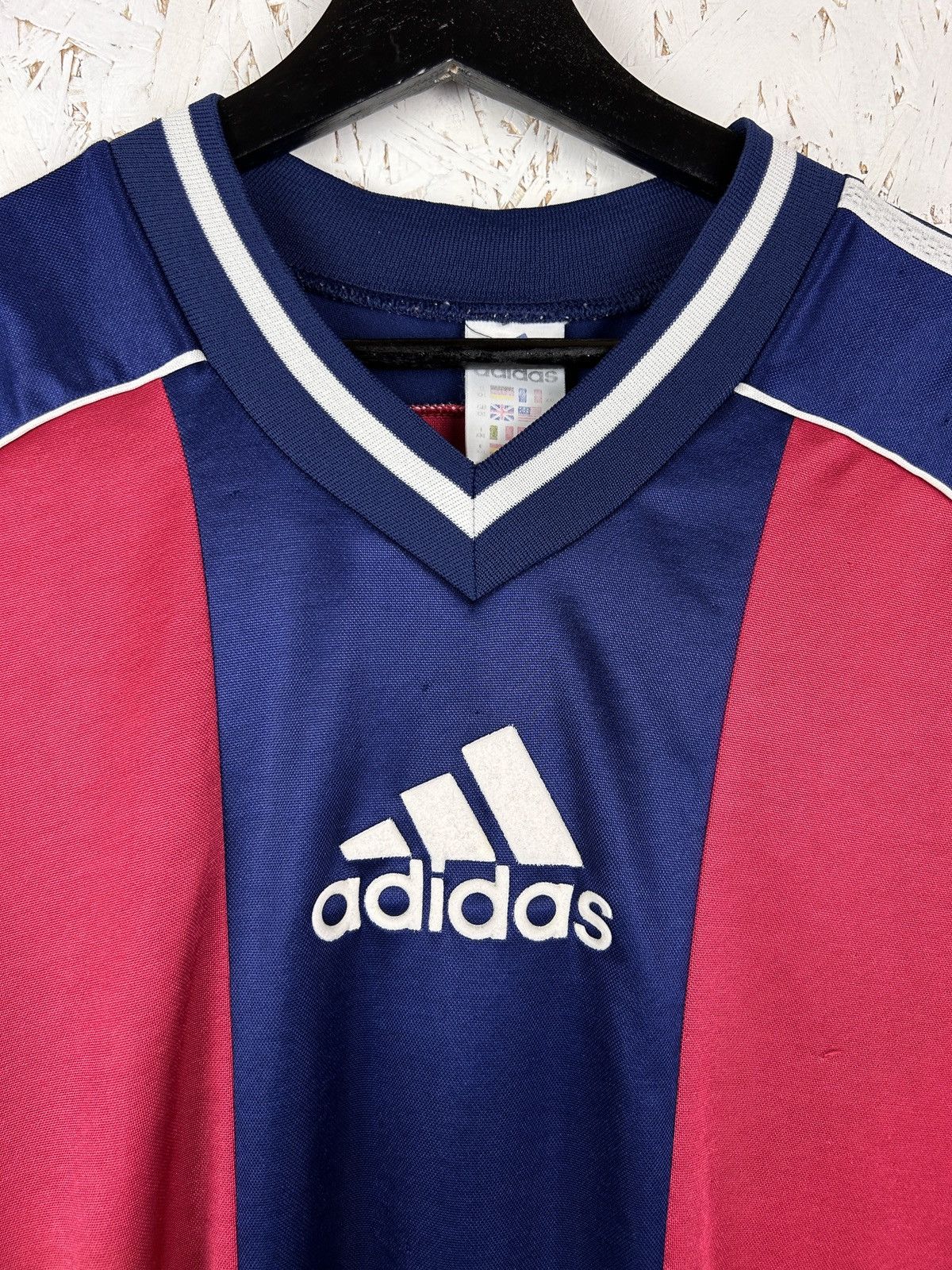 Adidas 90s Vintage Adidas Soccer Football Template Big Logo Jersey Size US XXL / EU 58 / 5 - 2 Thumbnail