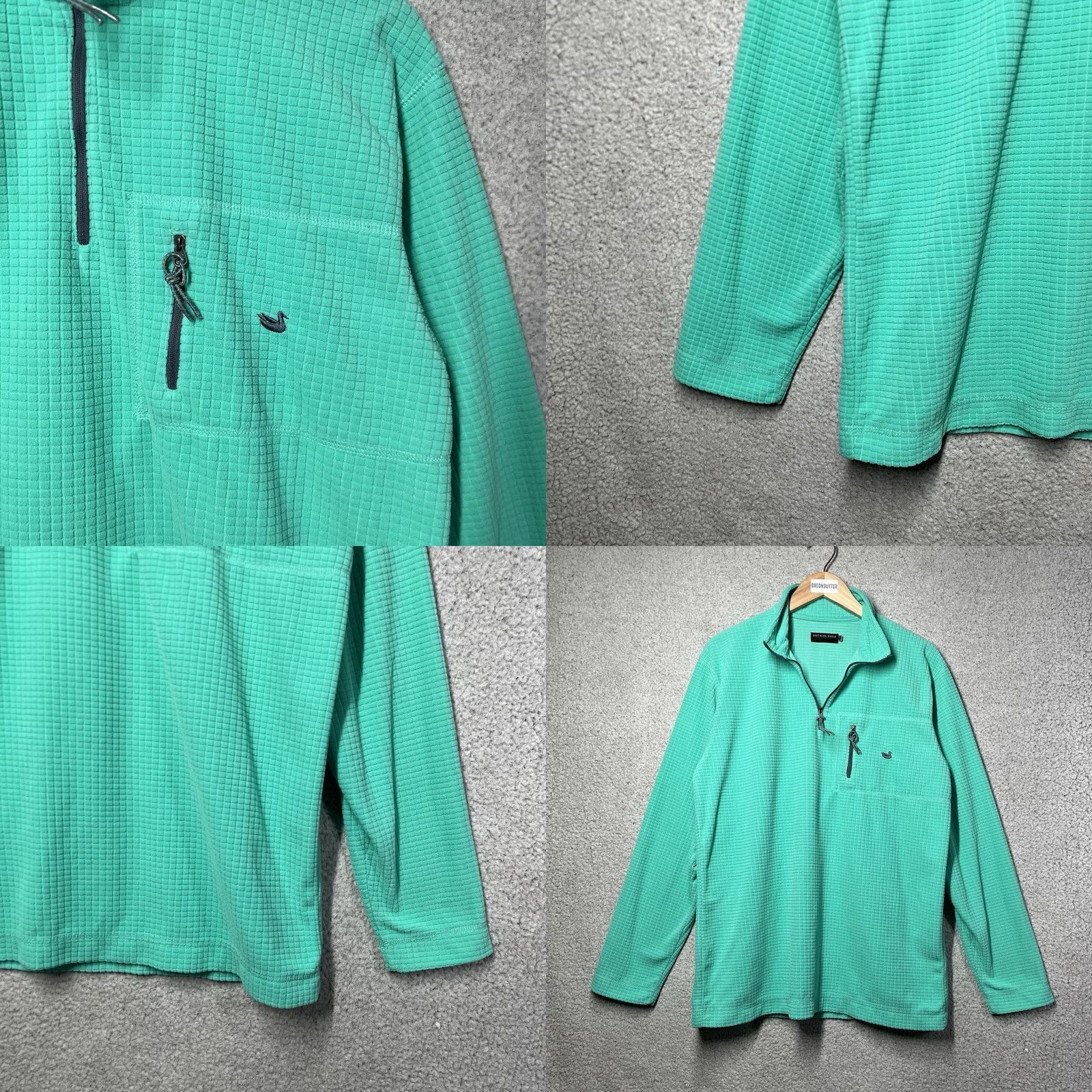 Vintage Southern Marsh 1/4 Zip Pullover Mens M Micro Grid Fleece Outdoor FieldTec Hiking Size US M / EU 48-50 / 2 - 8 Thumbnail