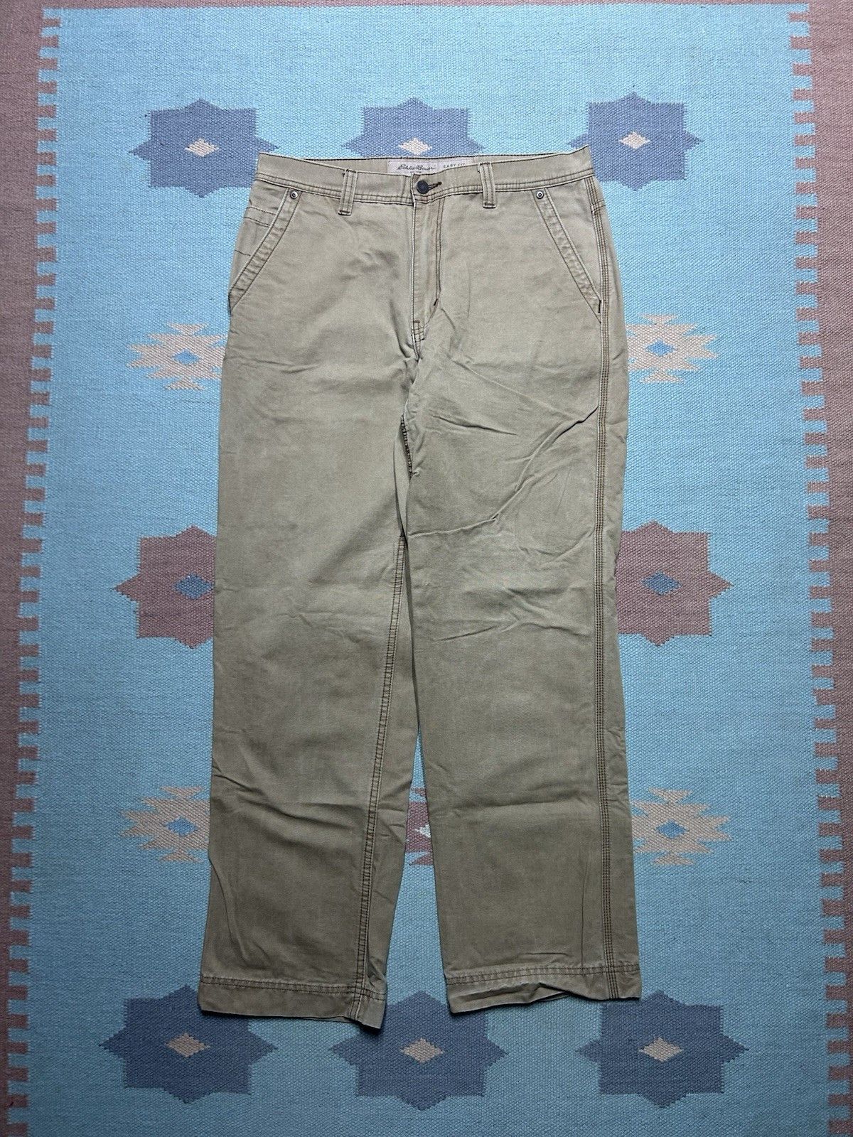 Vintage Vtg Eddie Bauer easy fit carpenter pants loose baggy 33x31 Size US 33 - 4 Thumbnail