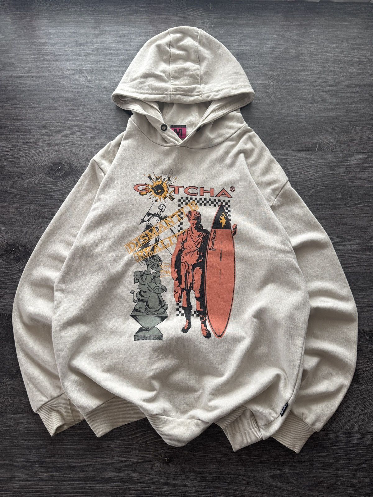 Gotcha Vintage Gotcha Surf Beige Hoodie Size US L / EU 52-54 / 3 - 1 Thumbnail